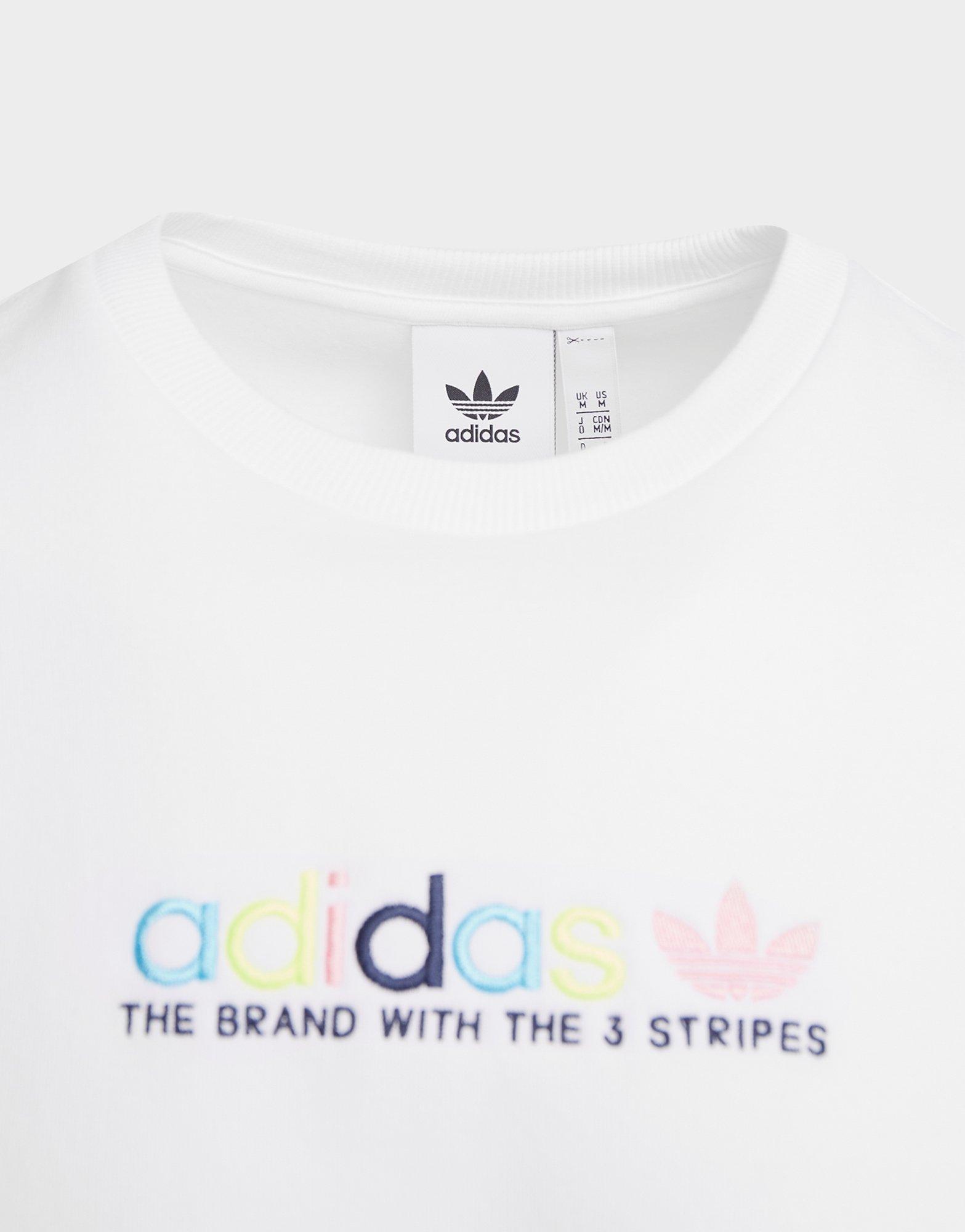 adidas originals colour smash crew sweatshirt white