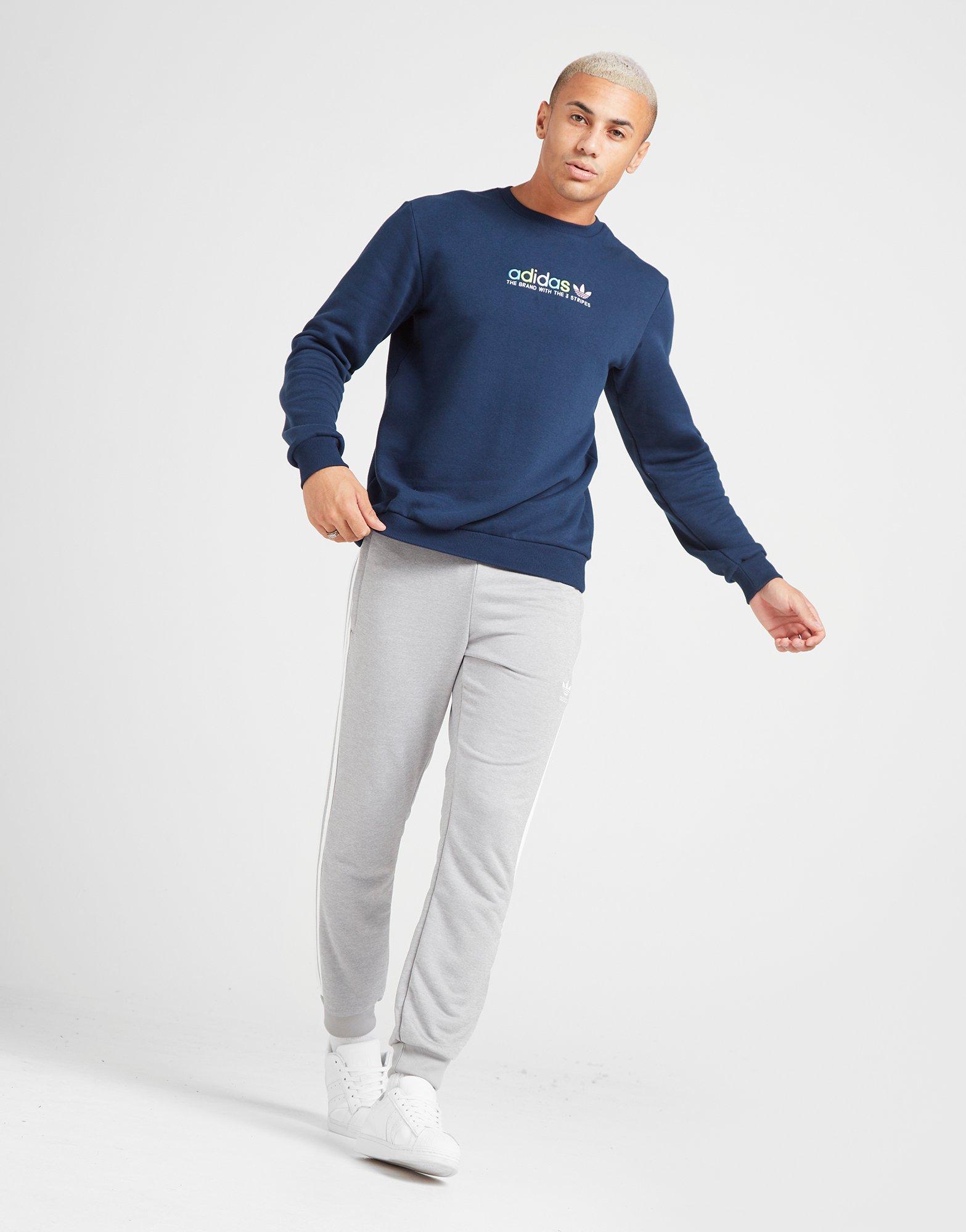 adidas originals colour smash crew sweatshirt white