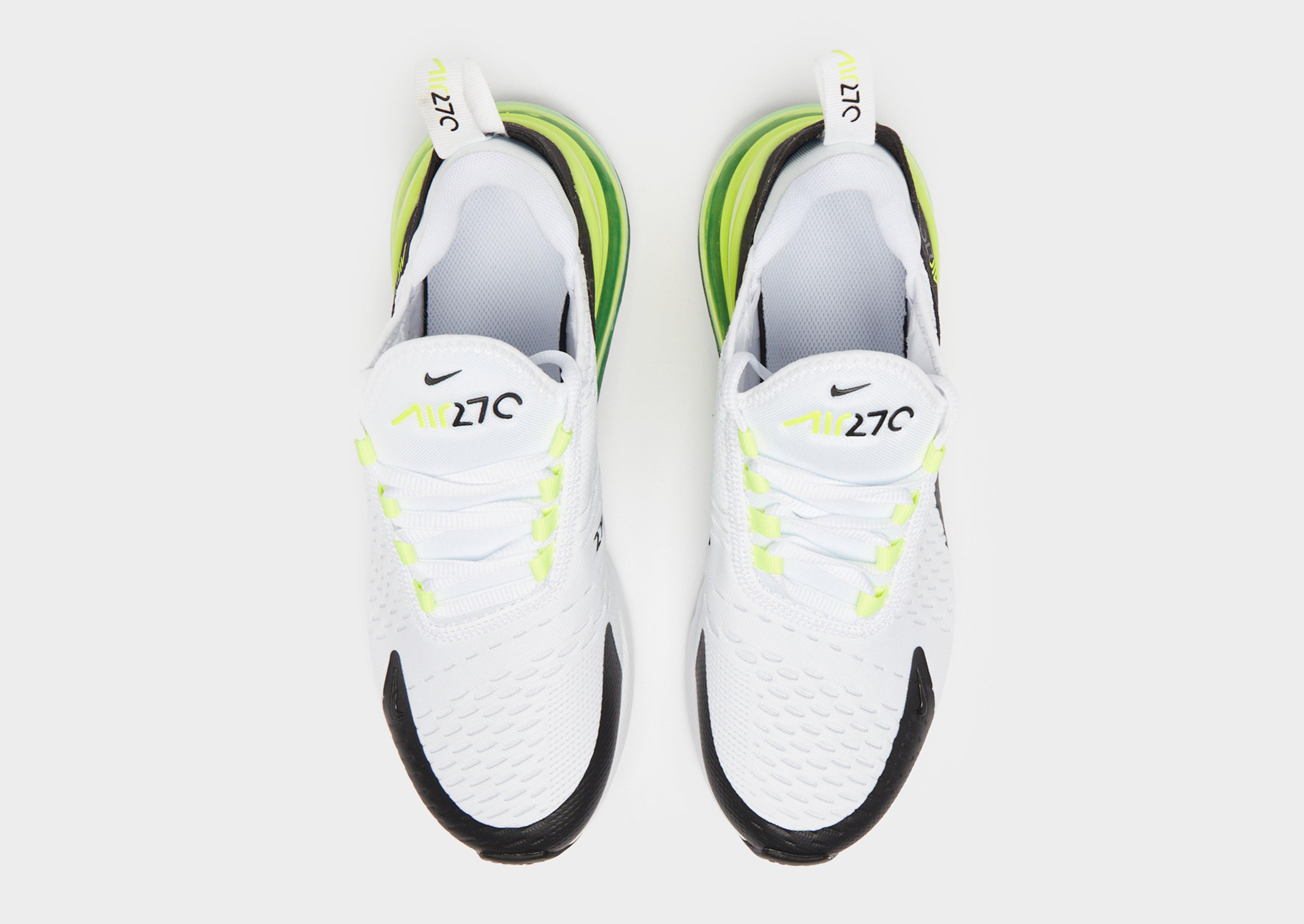 white & pink air max 270 knit trainers junior