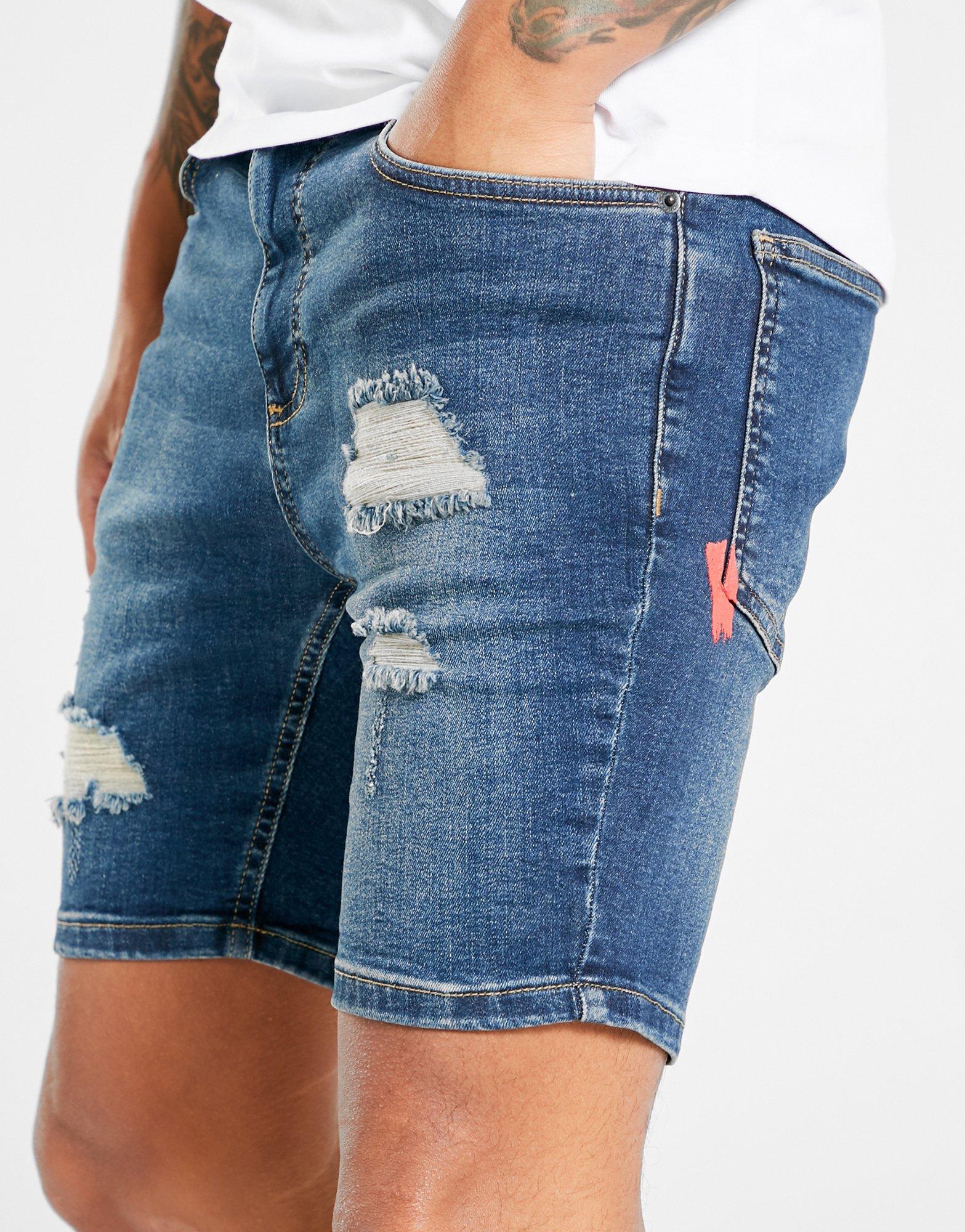 11 degrees denim shorts