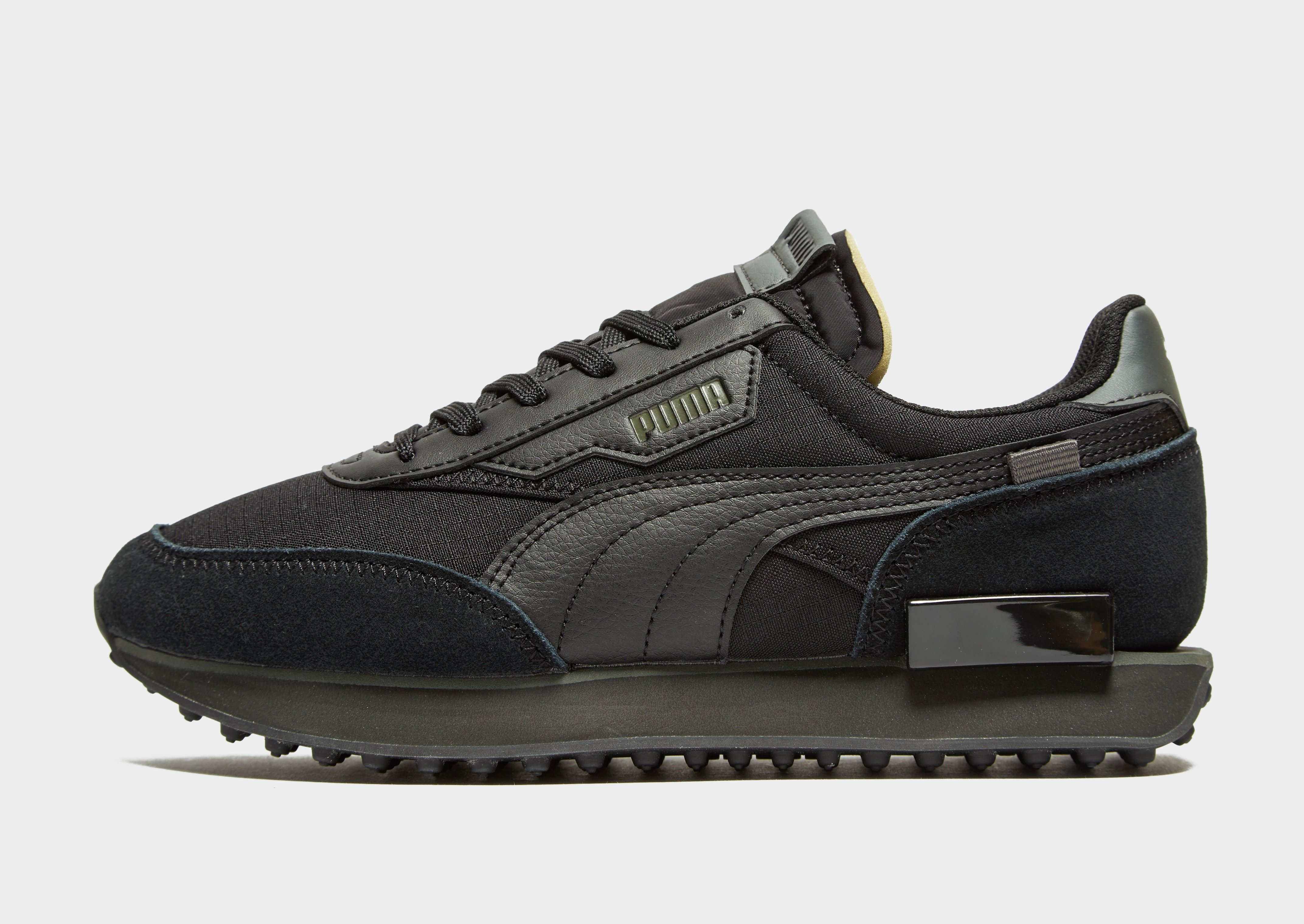 puma wild rider sneakers in triple black
