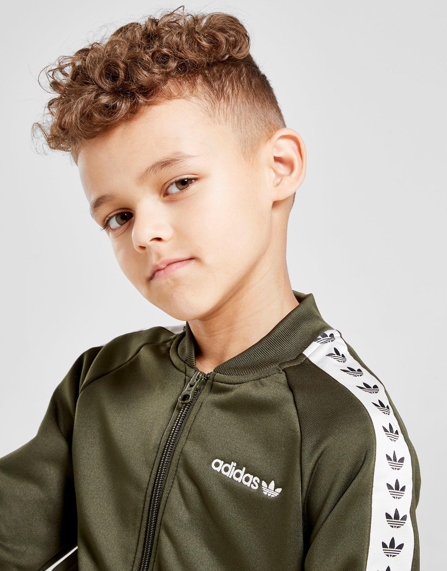 childrens green adidas tracksuit