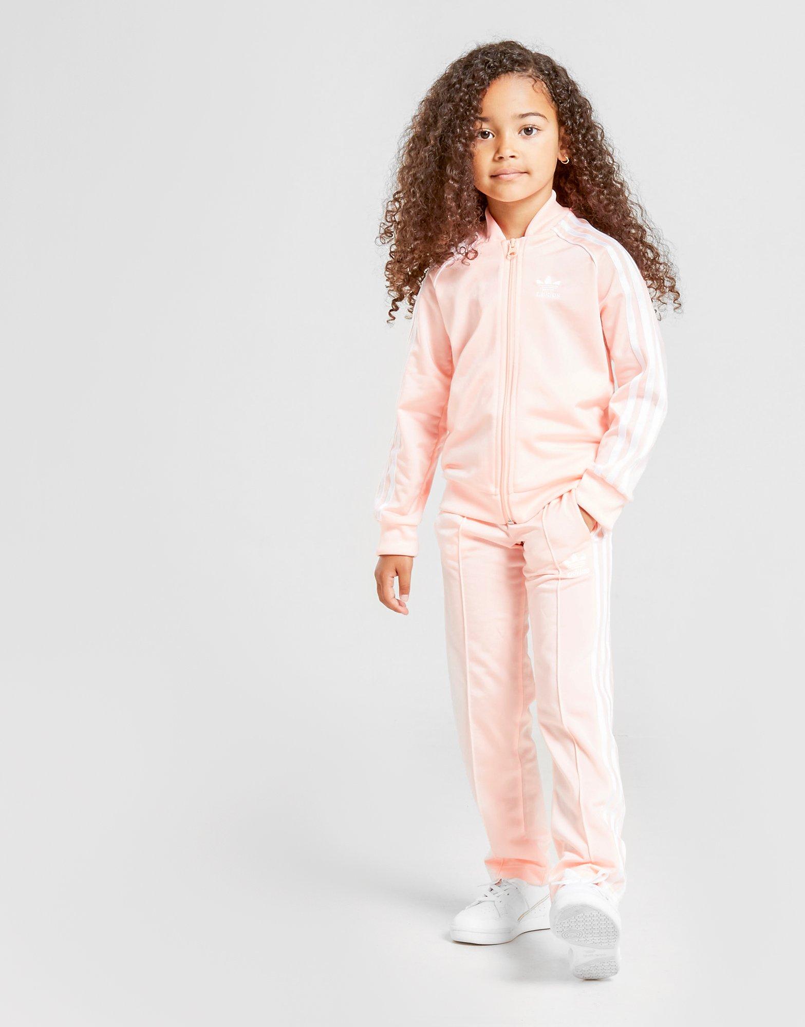girls pink adidas tracksuit