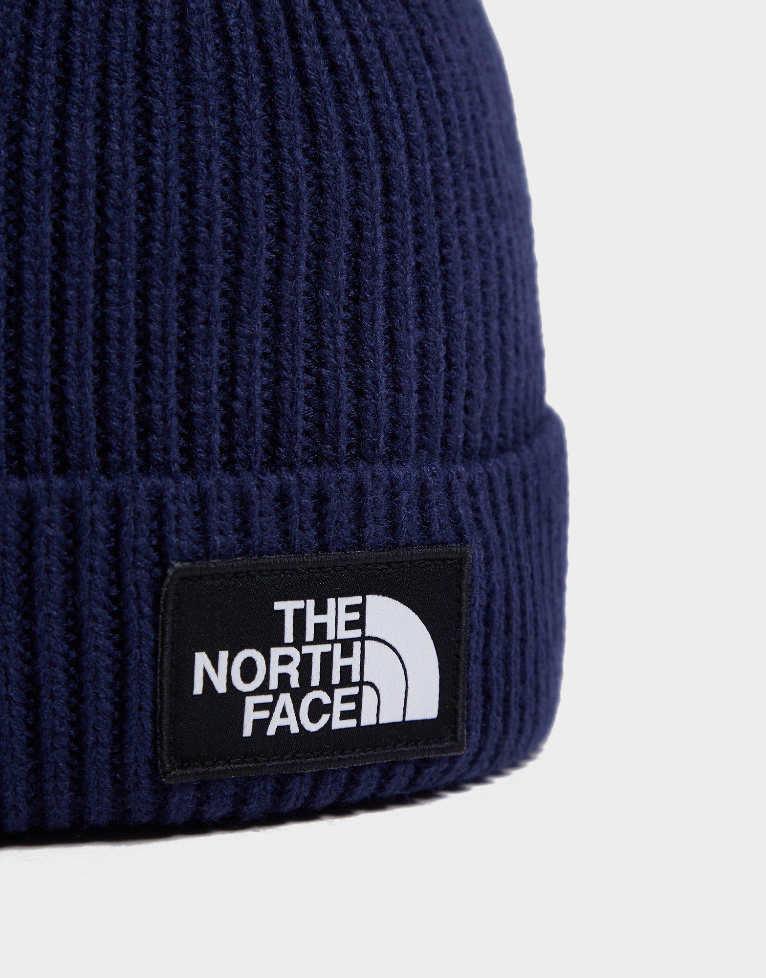 north face blue beanie