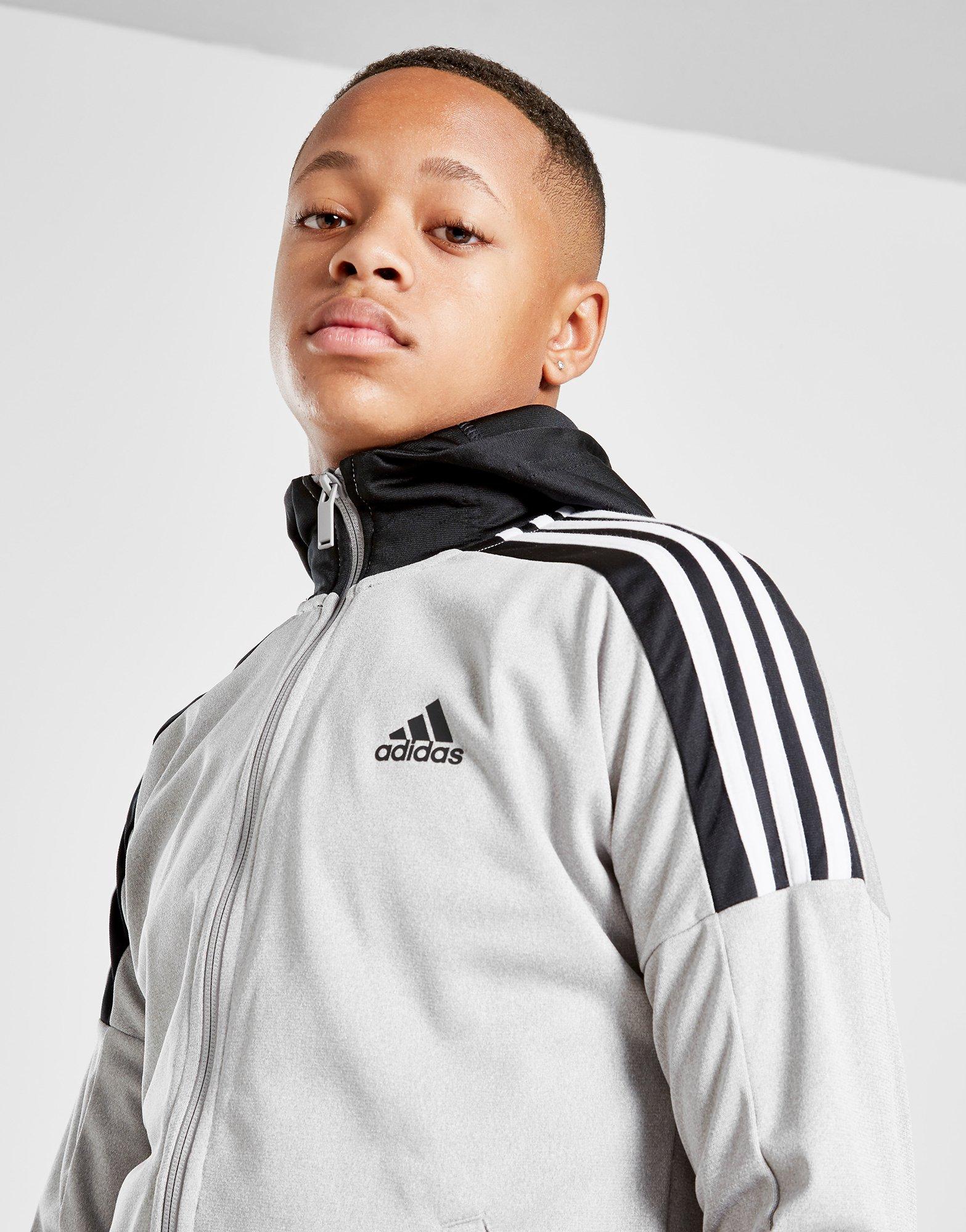 grey adidas tracksuit junior