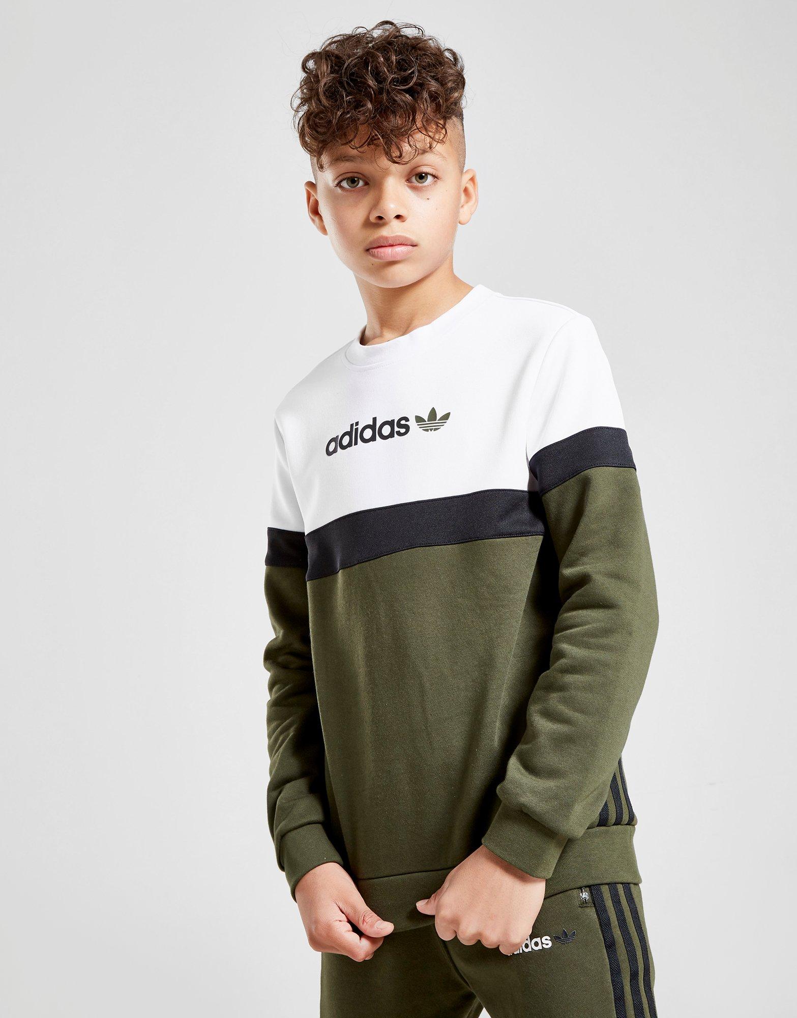 adidas originals challenger colour block crew sweatshirt