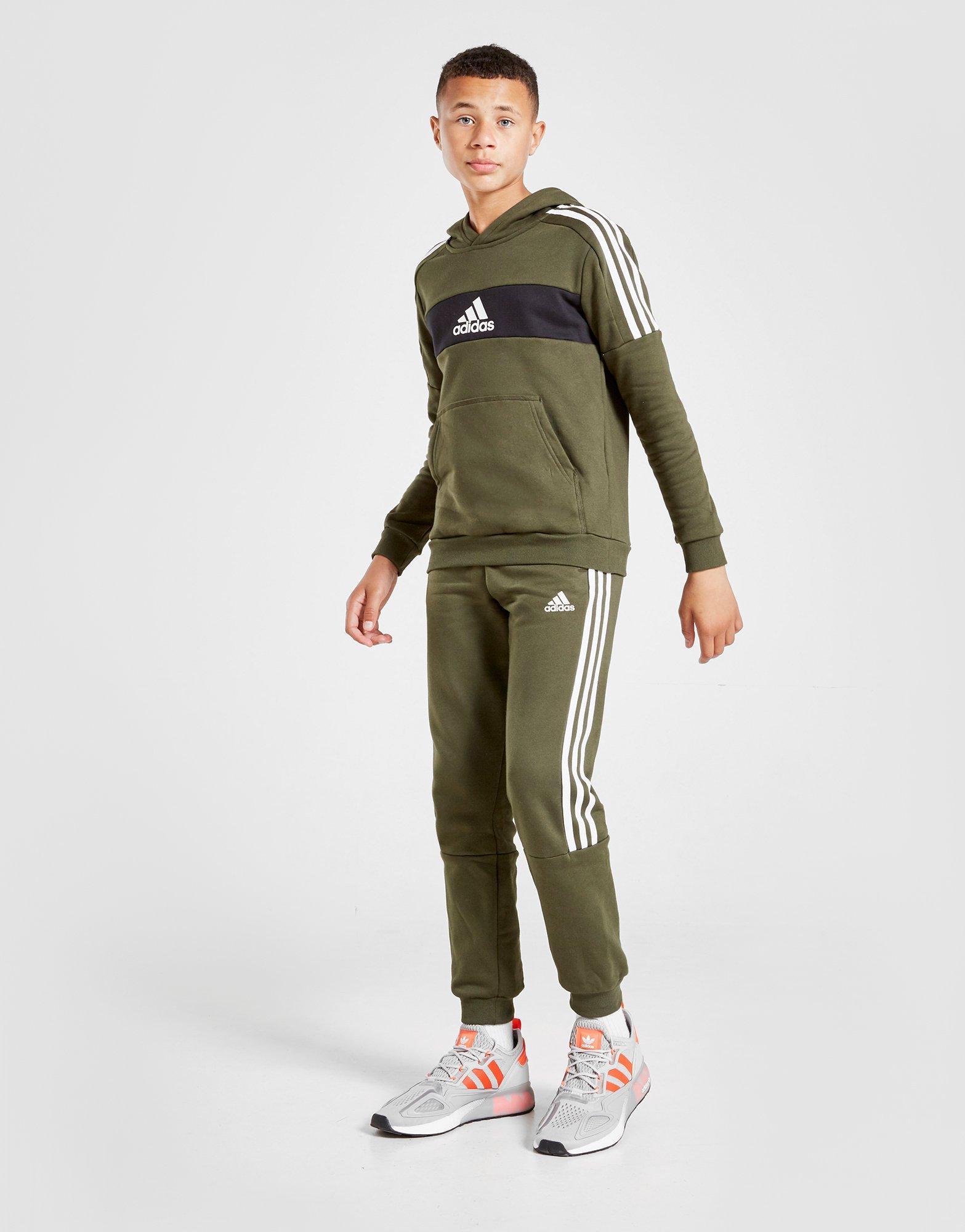 khaki adidas tracksuit junior