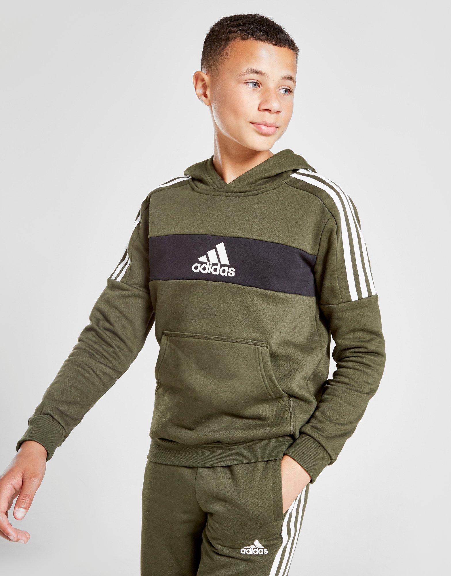 adidas khaki tracksuit junior