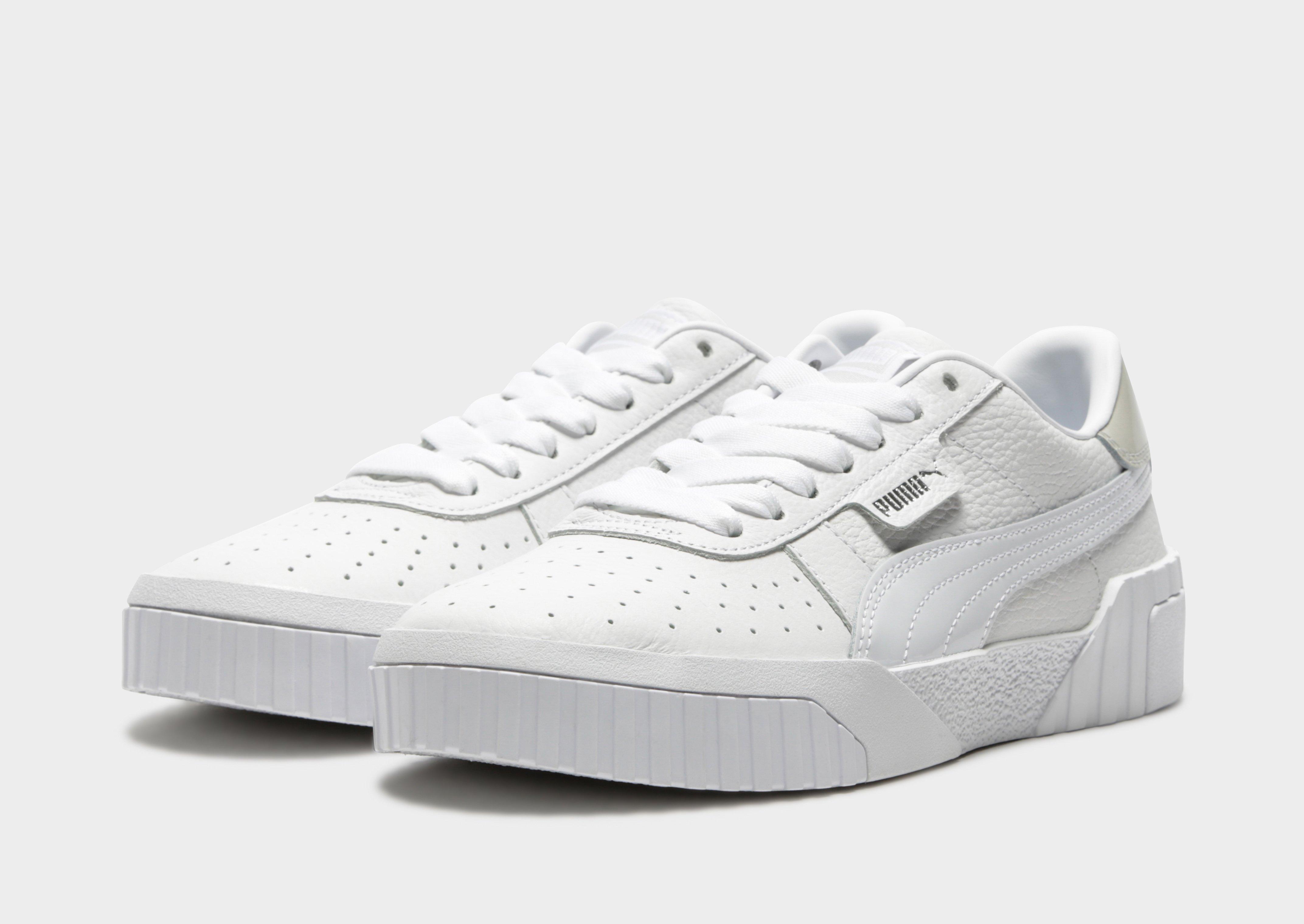 white puma cali shoes