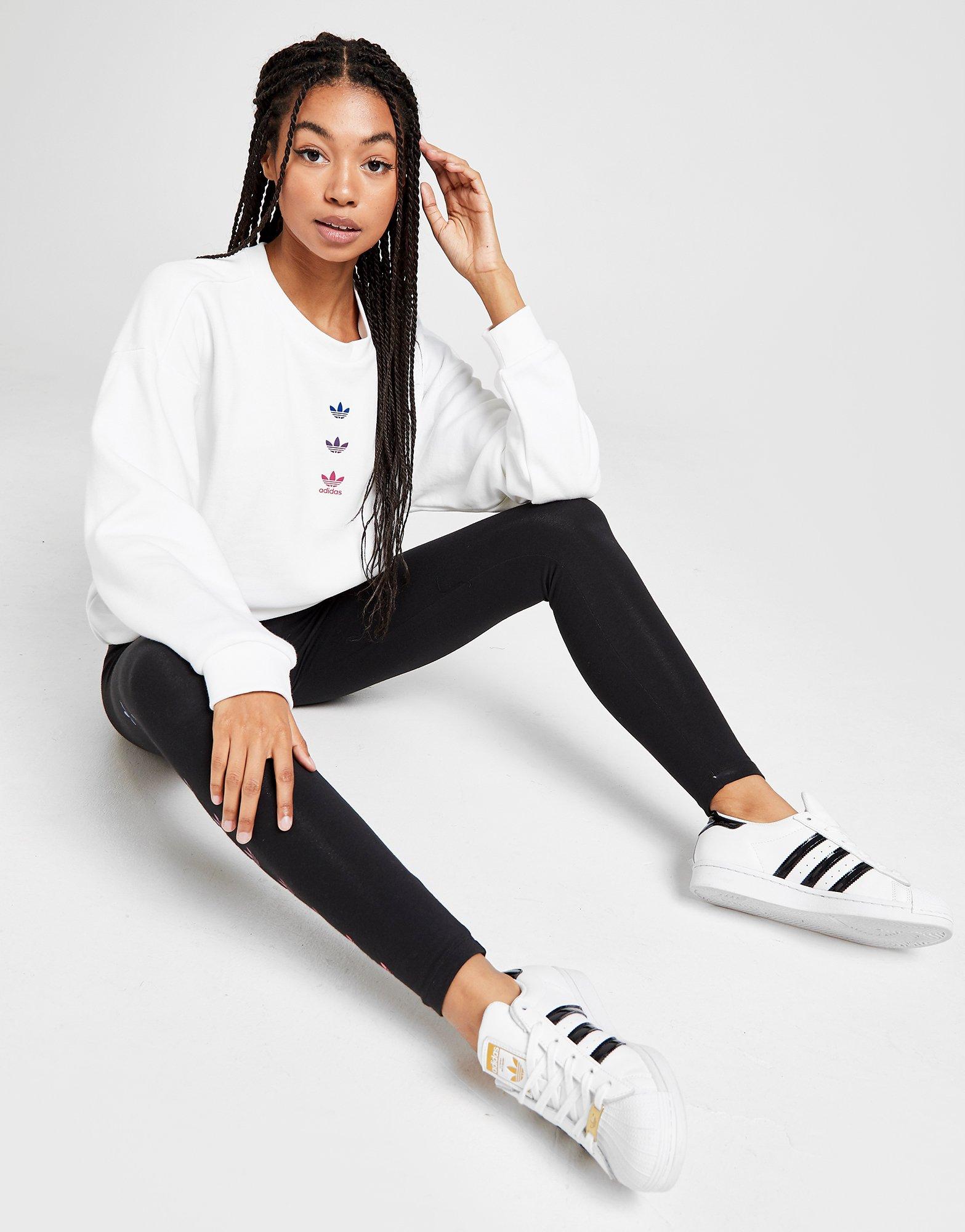 adidas originals repeat iridescent trefoil crew sweatshirt