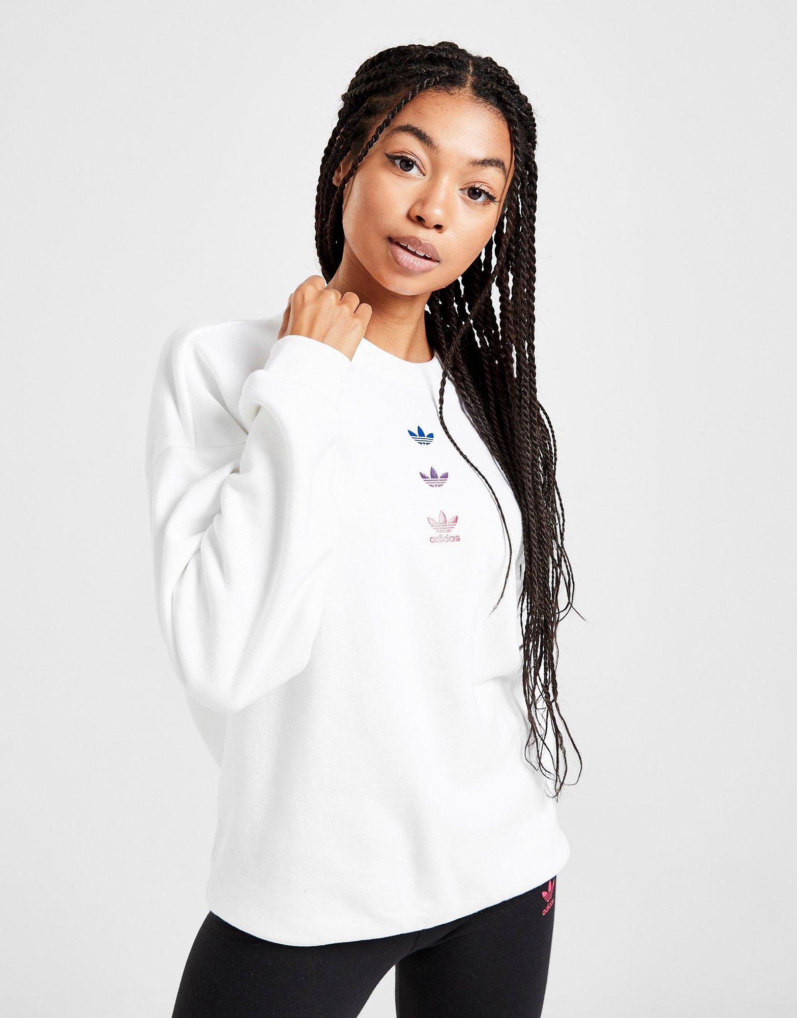 women's adidas originals repeat trefoil crew sweatshirt