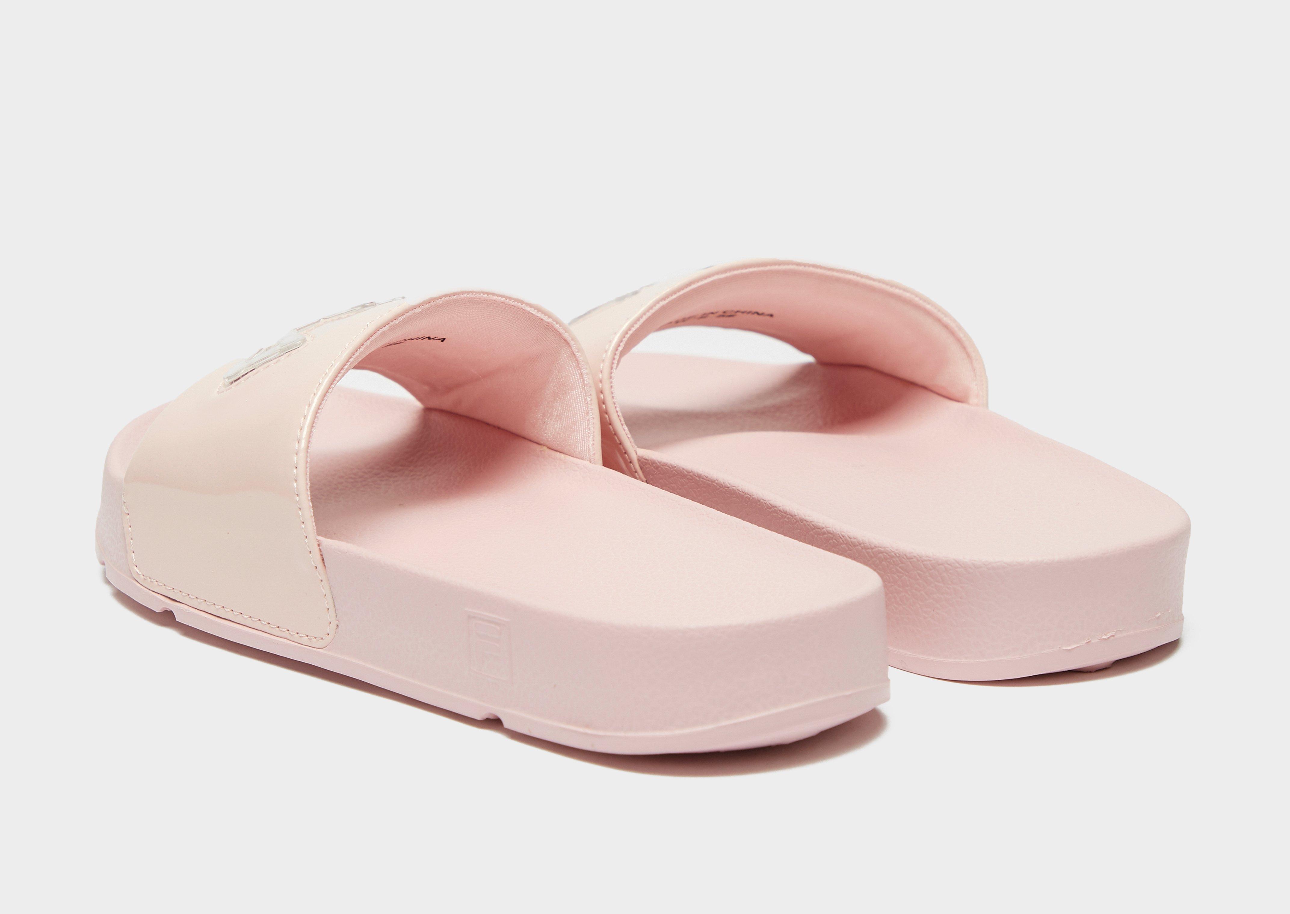 pink fila slides