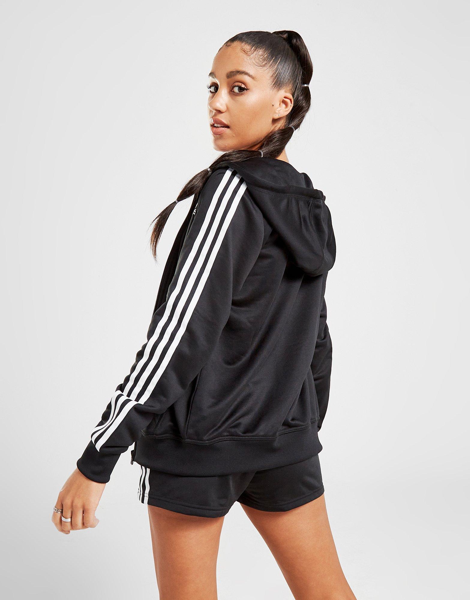 adidas originals poly full zip hoodie women's