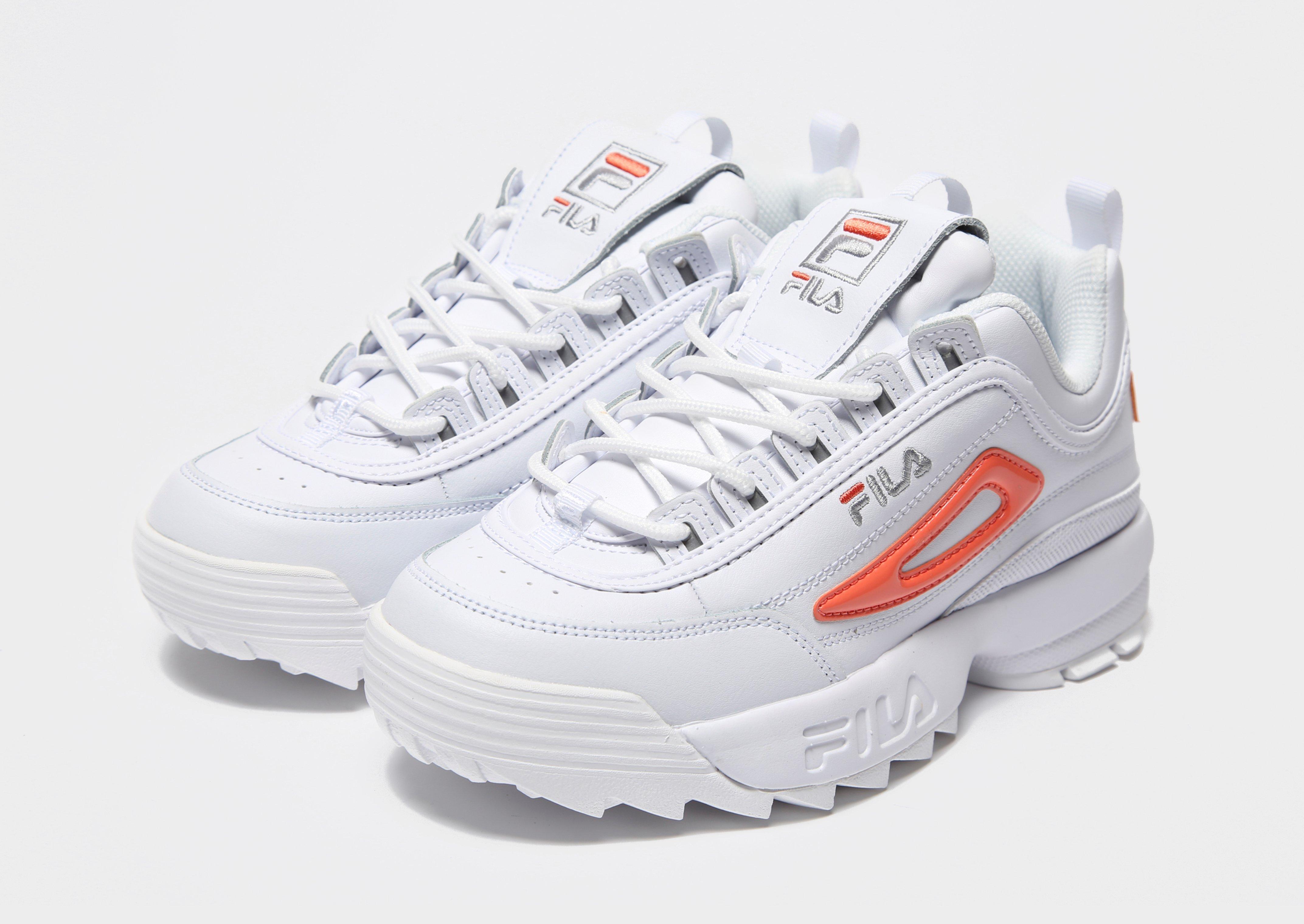 fila disruptor white and pink