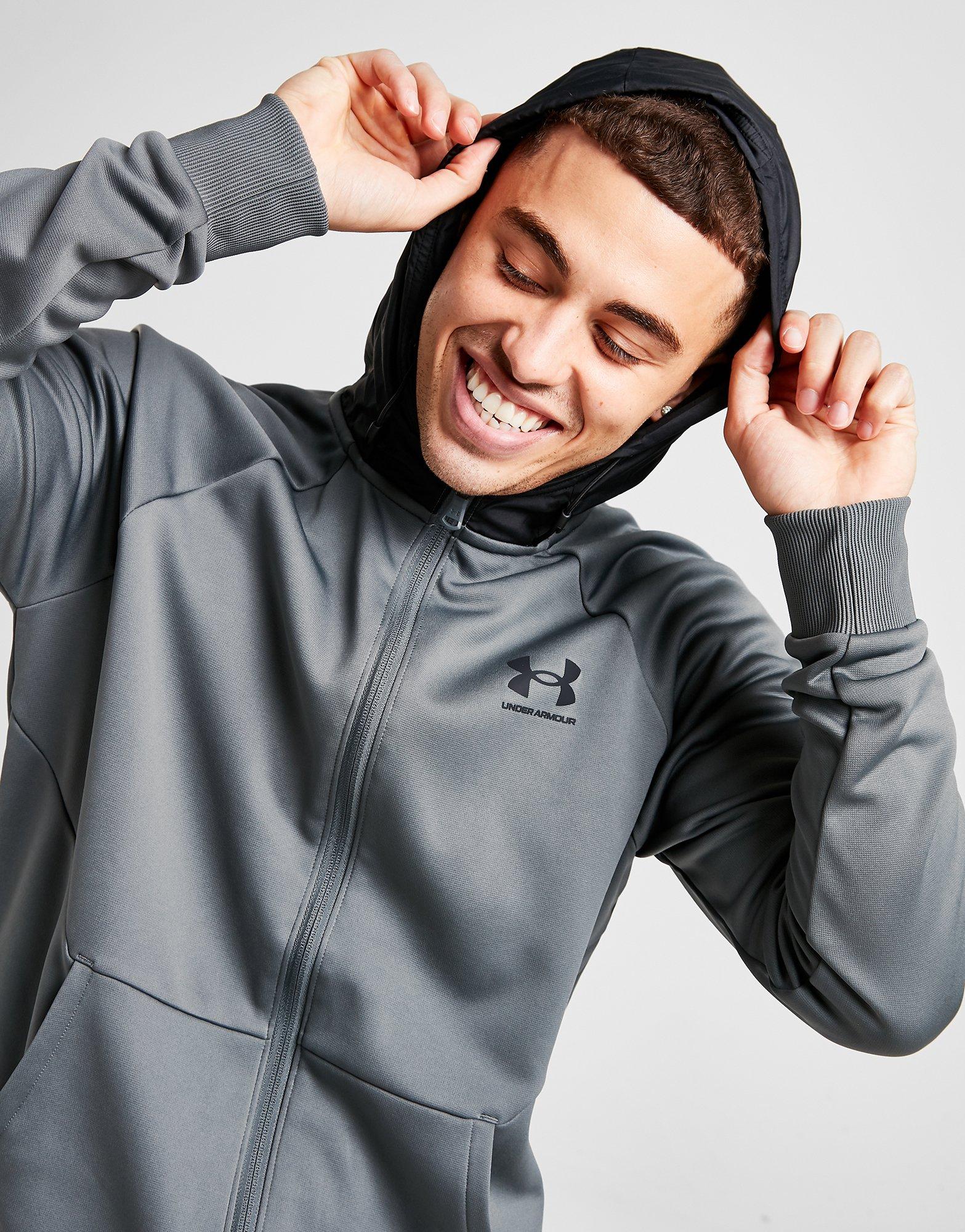 grey under armour hoodie