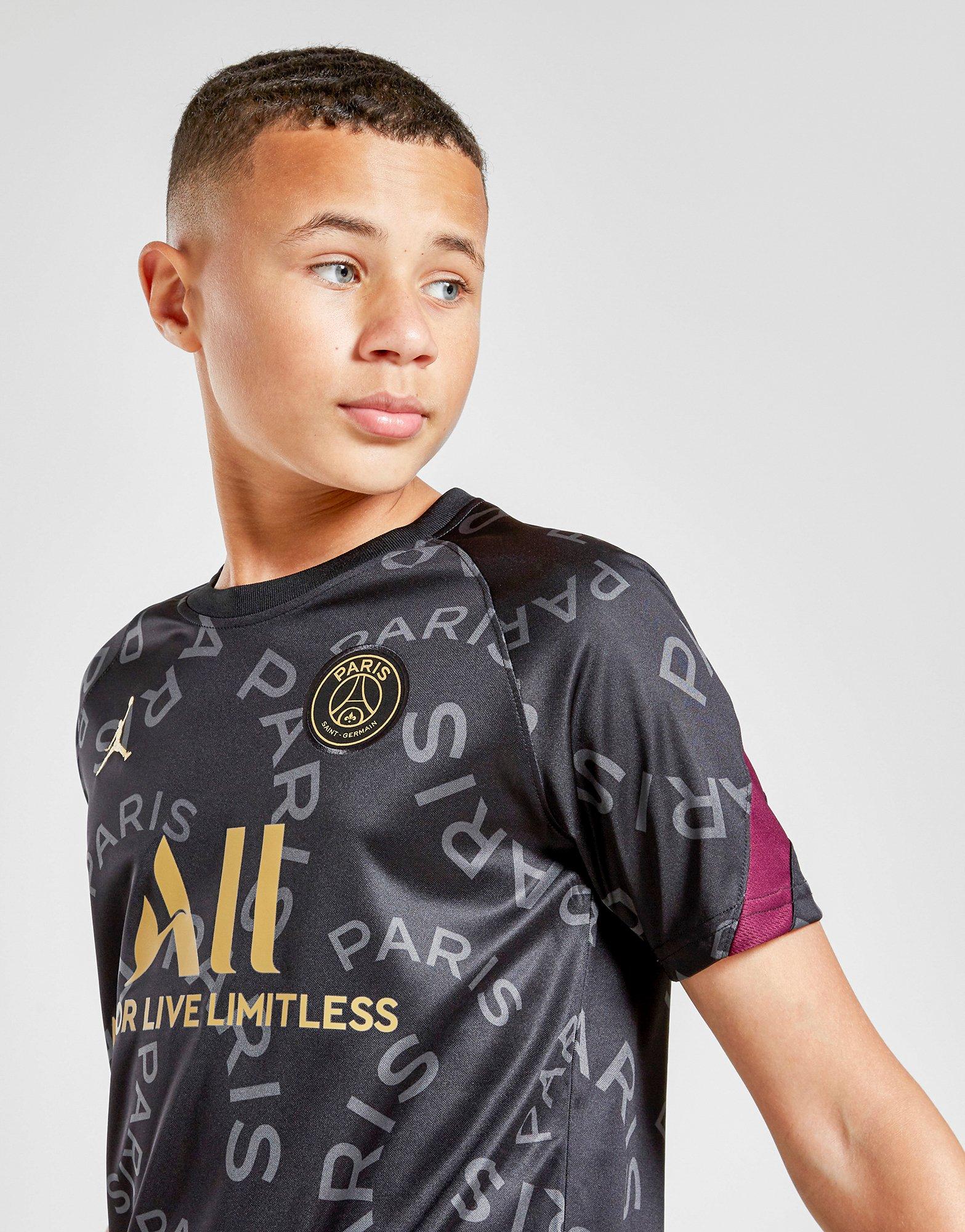 paris saint germain x jordan pre match shirt