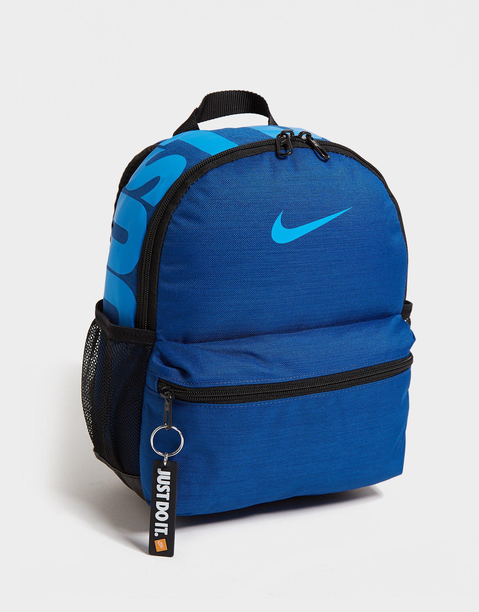 nike blue just do it logo mini backpack