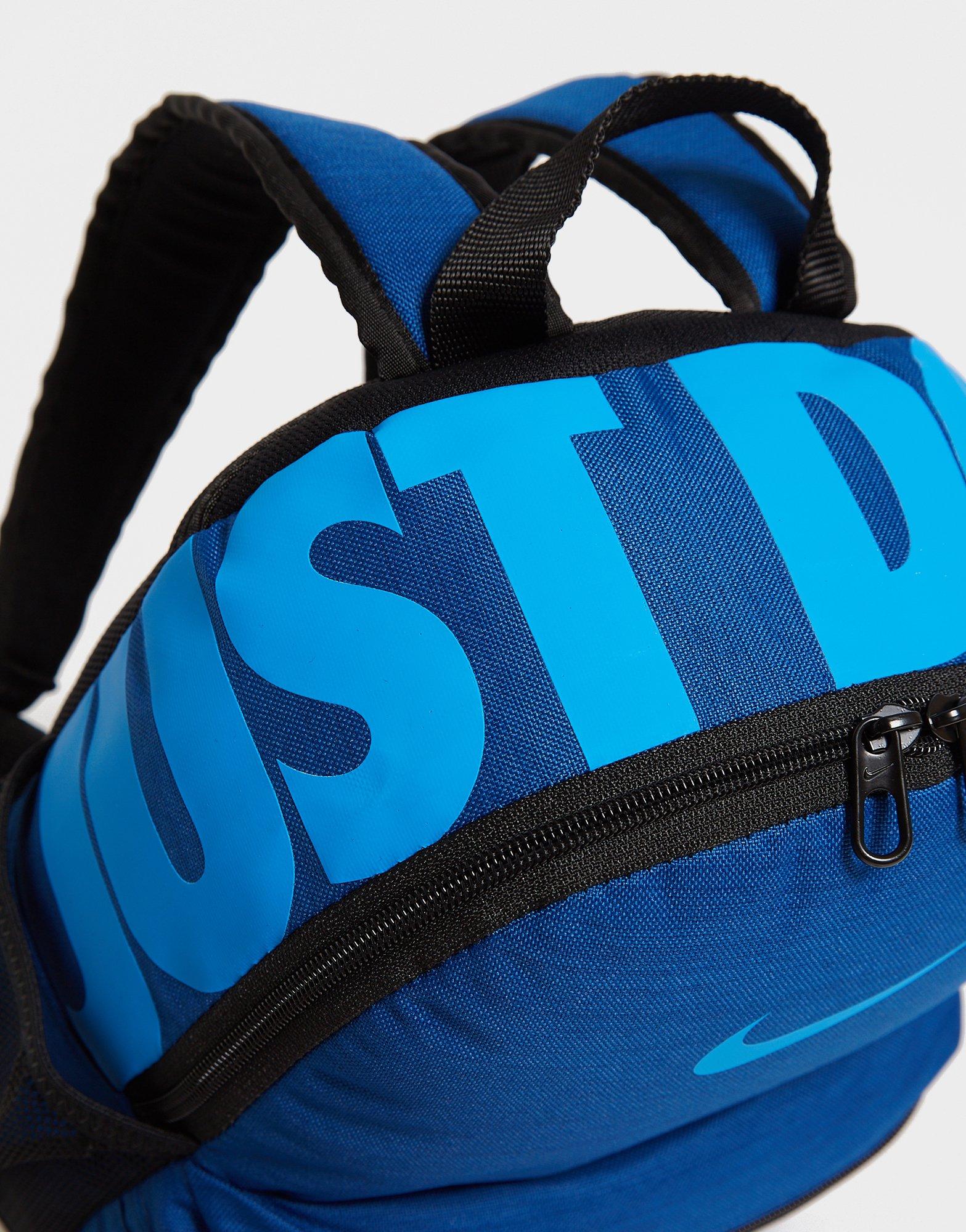 nike blue just do it logo mini backpack