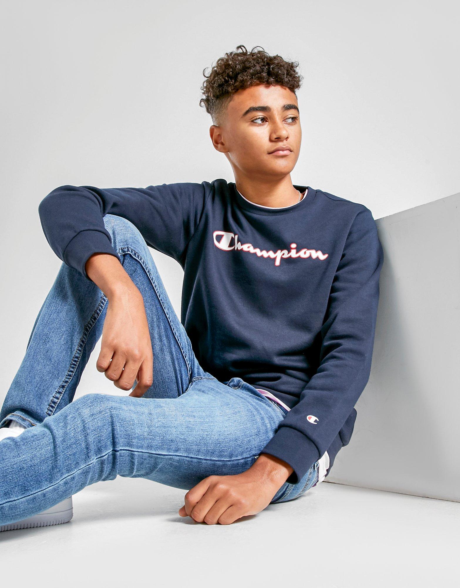 champion legacy fleece crew sweatshirt junior