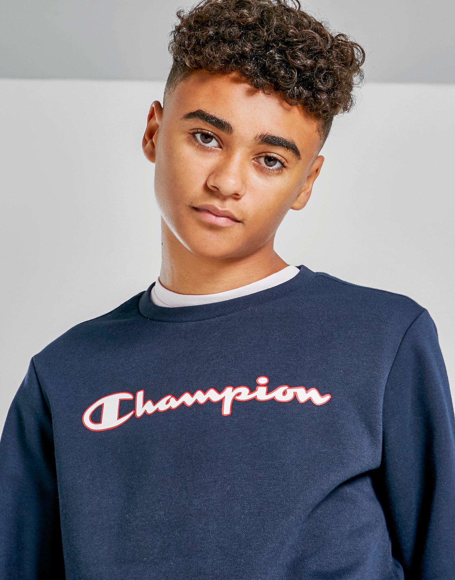 champion legacy fleece crew sweatshirt junior