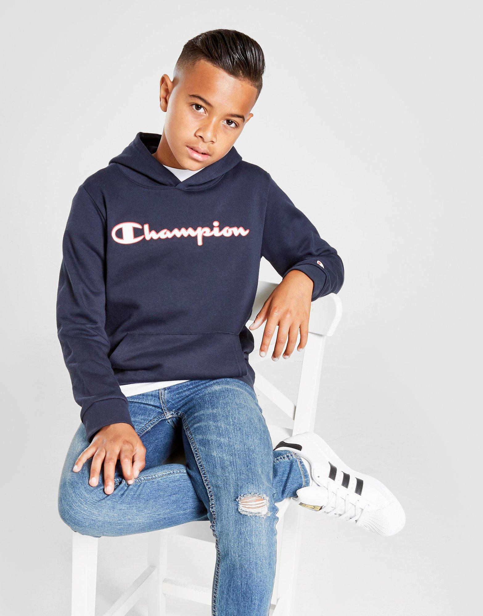 champion fleece overhead hoodie junior