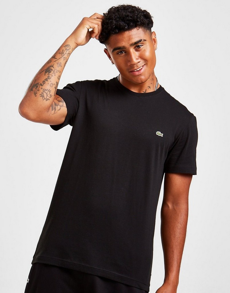 Black Lacoste Croc Logo Short Sleeve T-Shirt | JD Sports