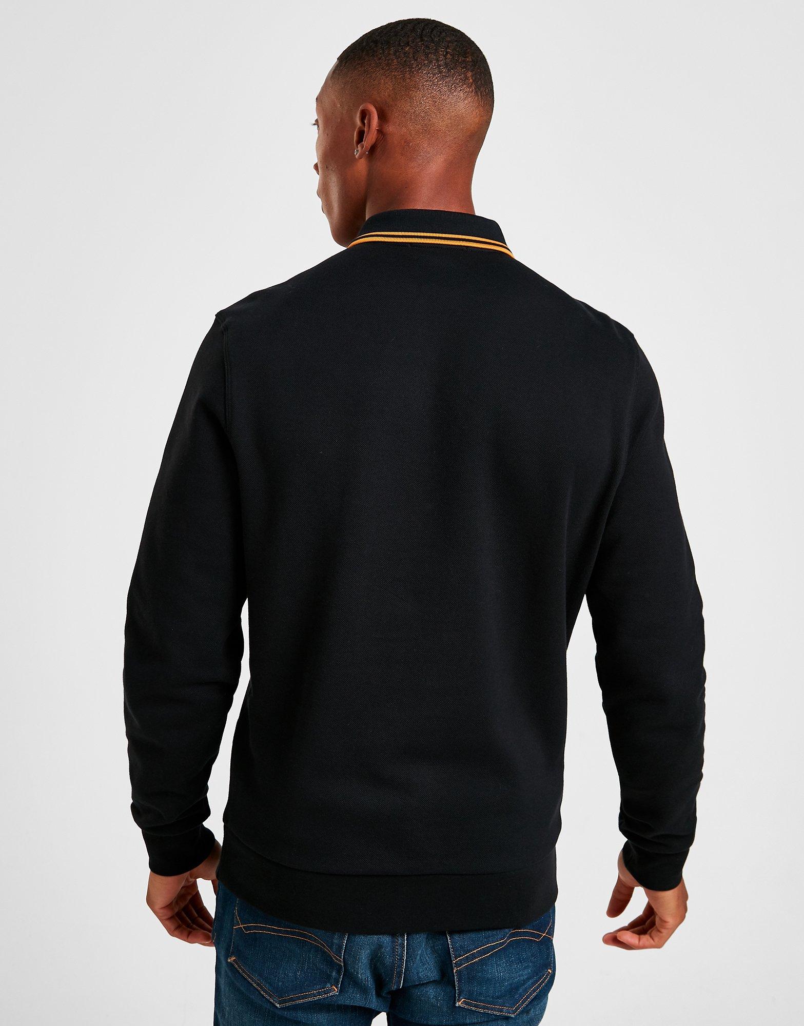 fred perry long sleeve twin tipped polo shirt