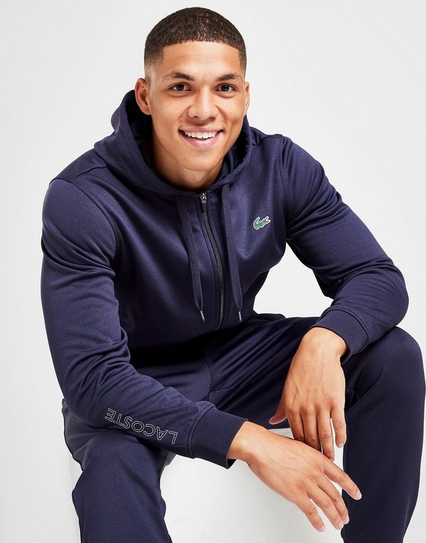 Acheter Bleu Lacoste Sweat A Capuche Wordmark Poly Zip Through Homme