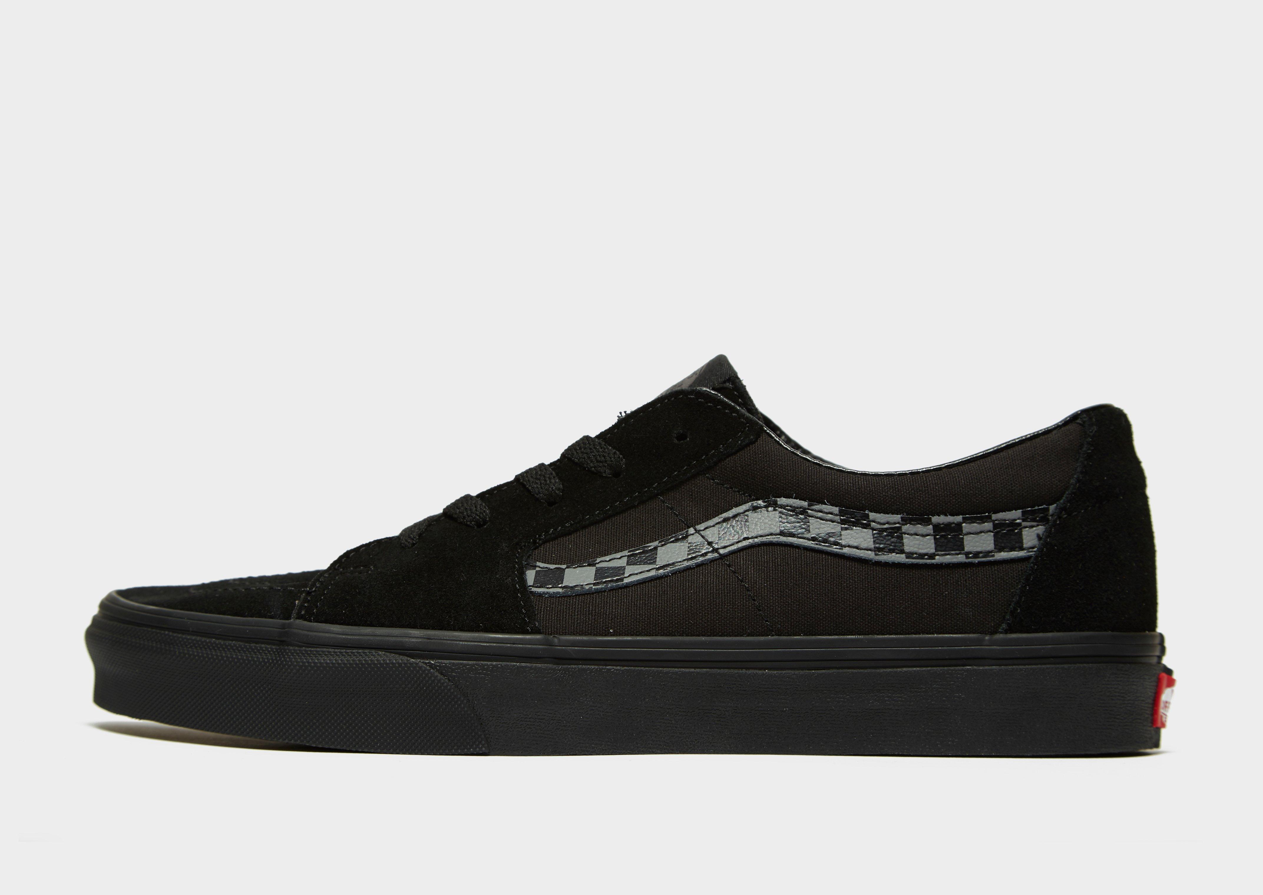 low all black vans