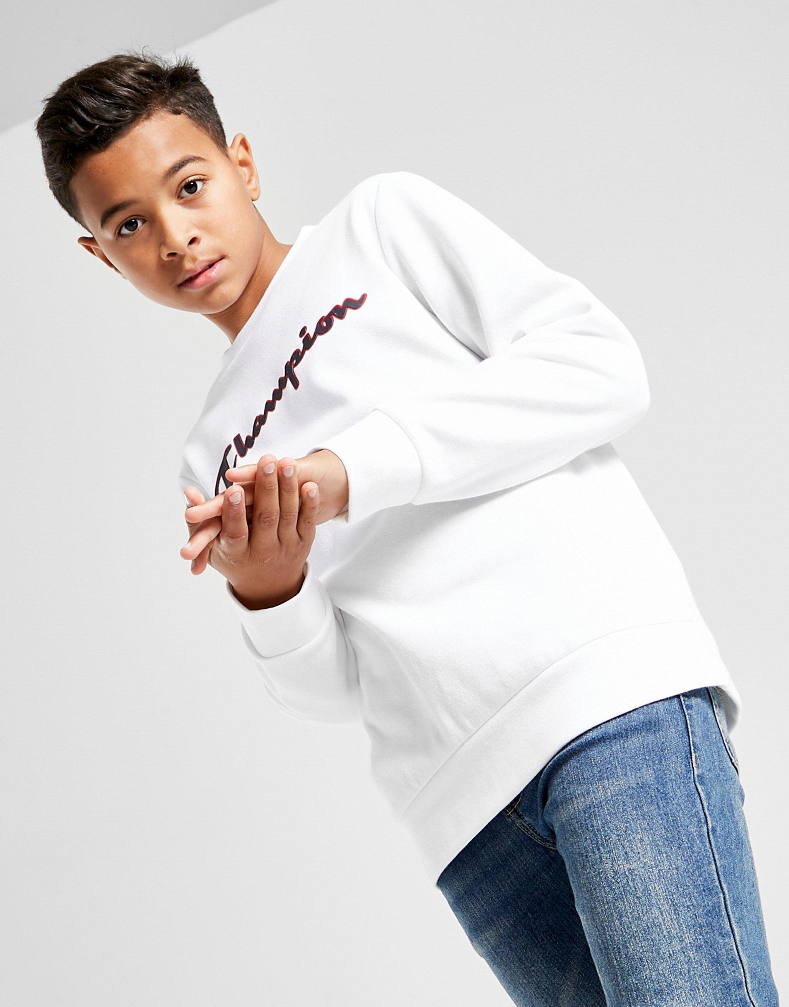 champion legacy fleece crew sweatshirt junior