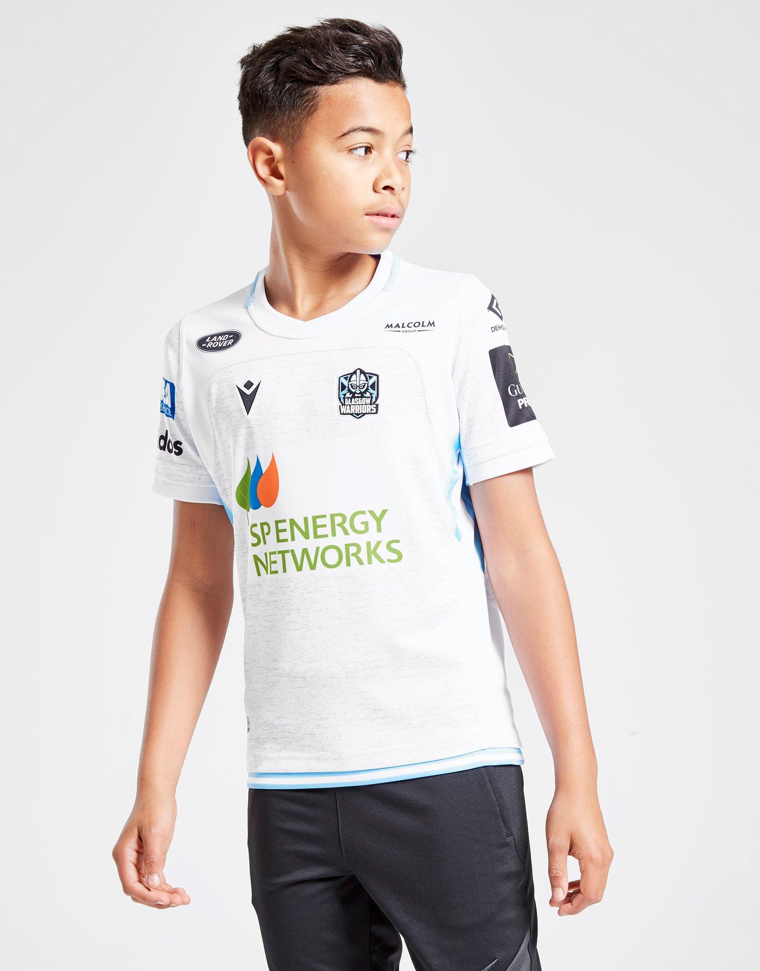 White Macron Glasgow Warriors 2020/21 Away Shirt Junior - JD Sports NZ