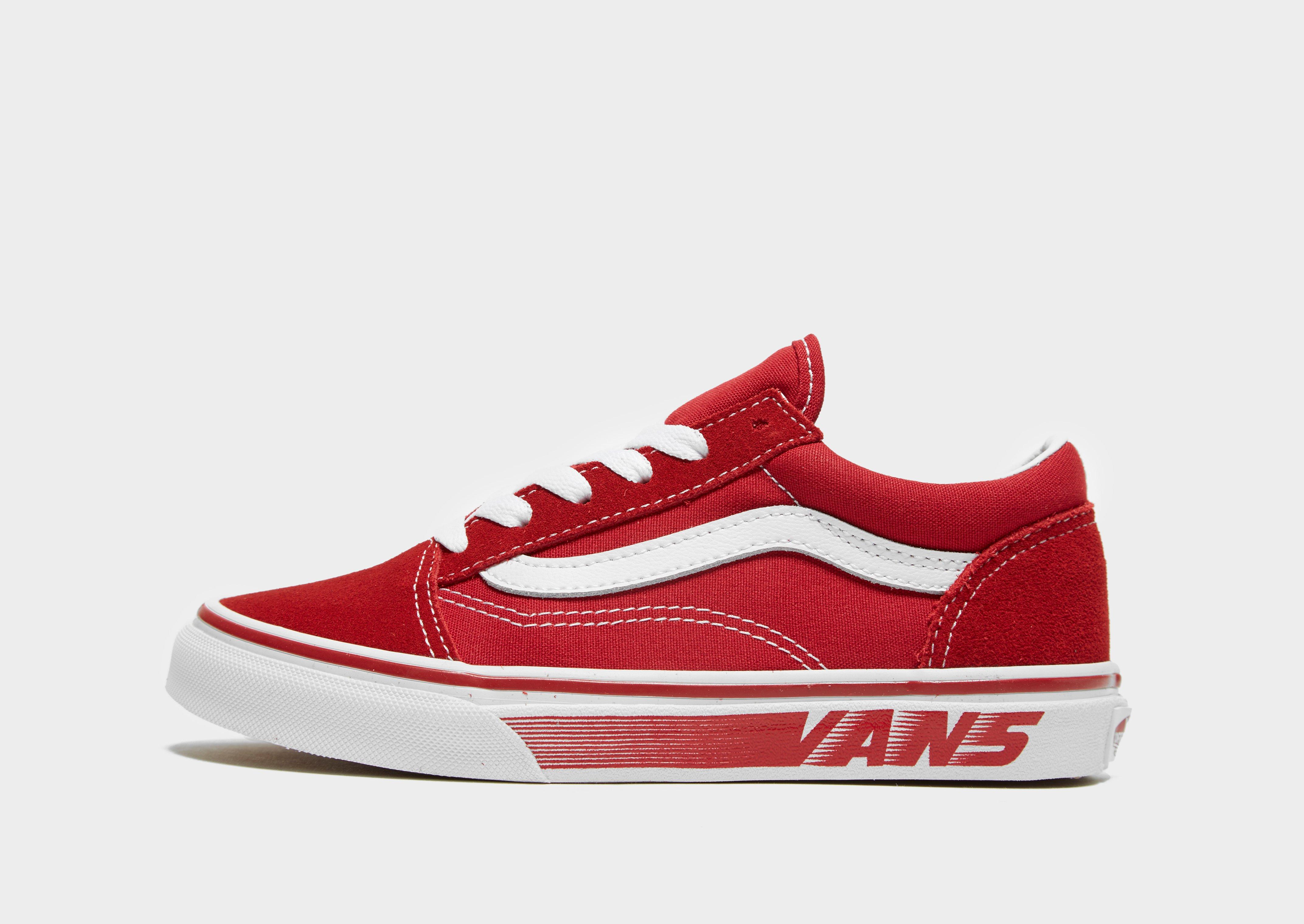 old skool vans rojos