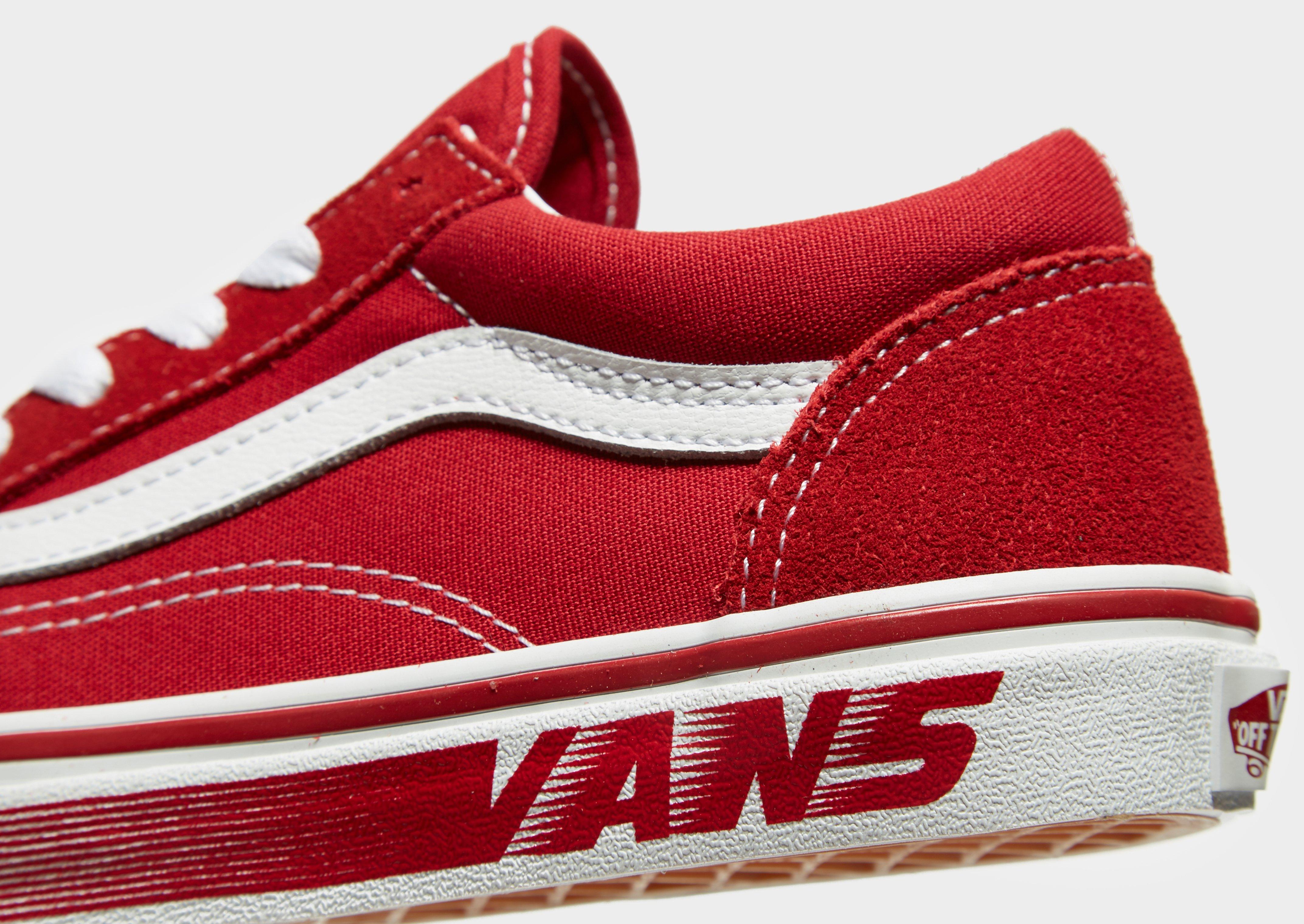 vans old school bambino rosse