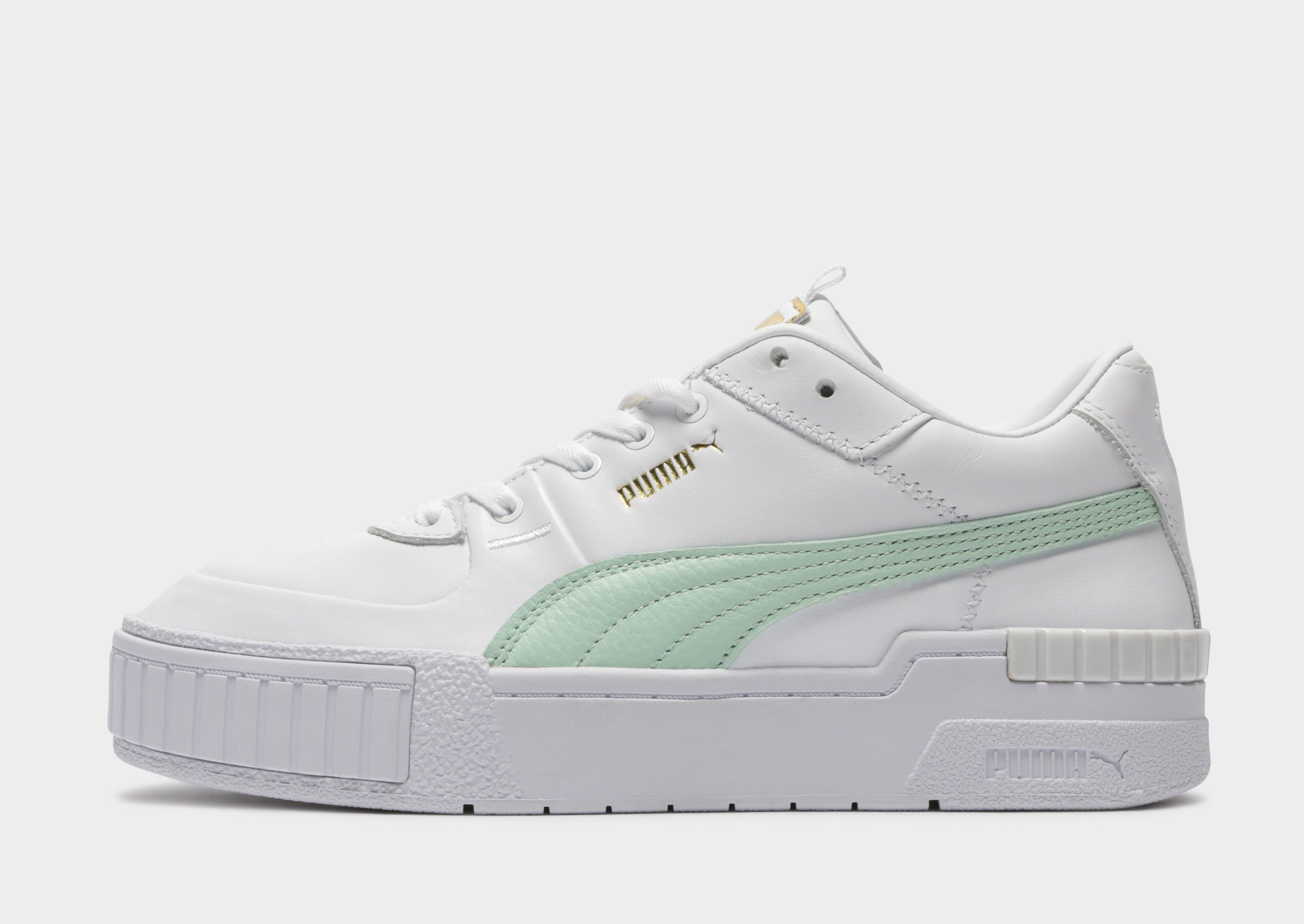 puma cali white green