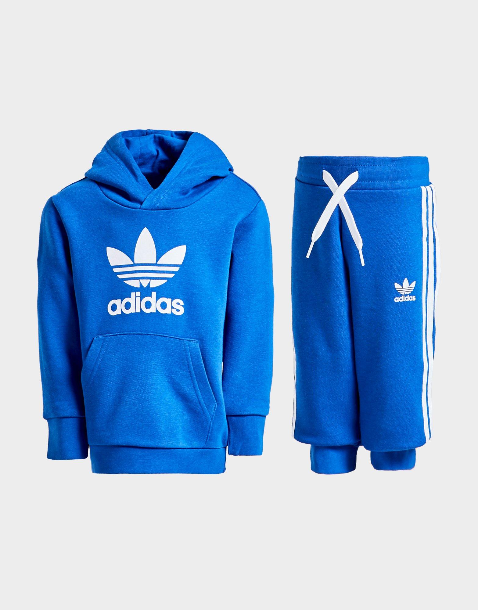 adidas originals logo overhead hooded tracksuit infant