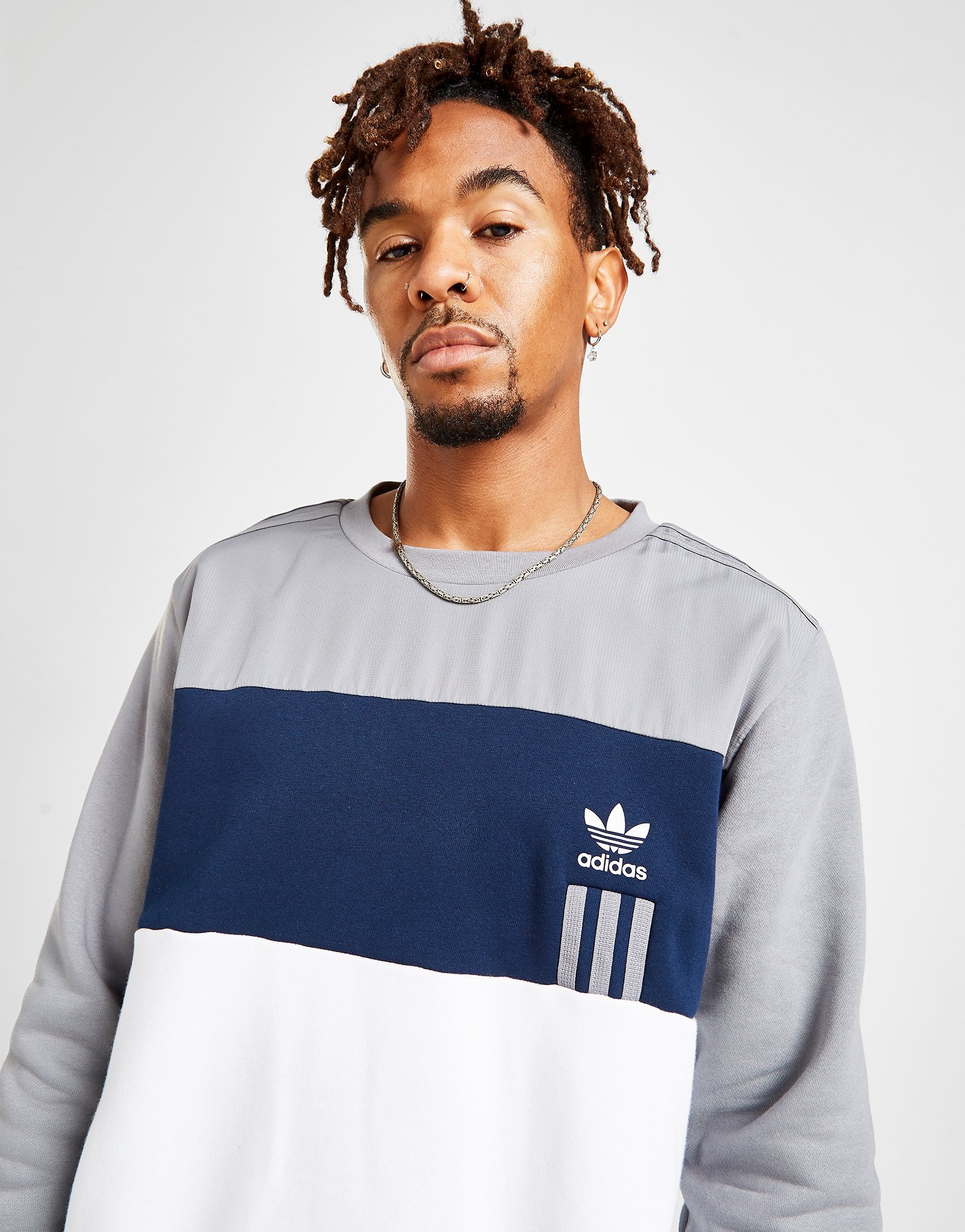 Grey adidas Originals ID96 Crew Sweatshirt JD Sports