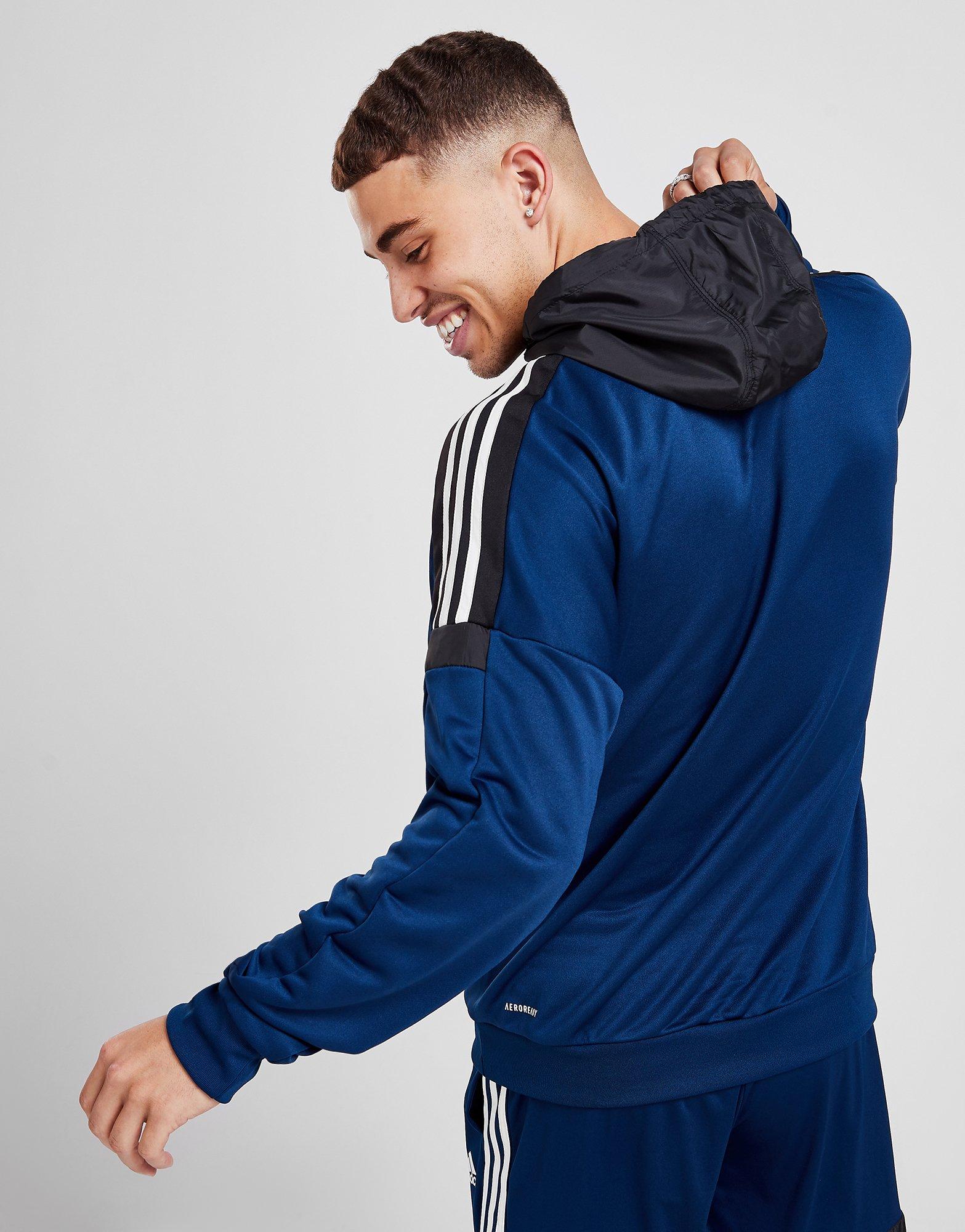 blue adidas zip hoodie