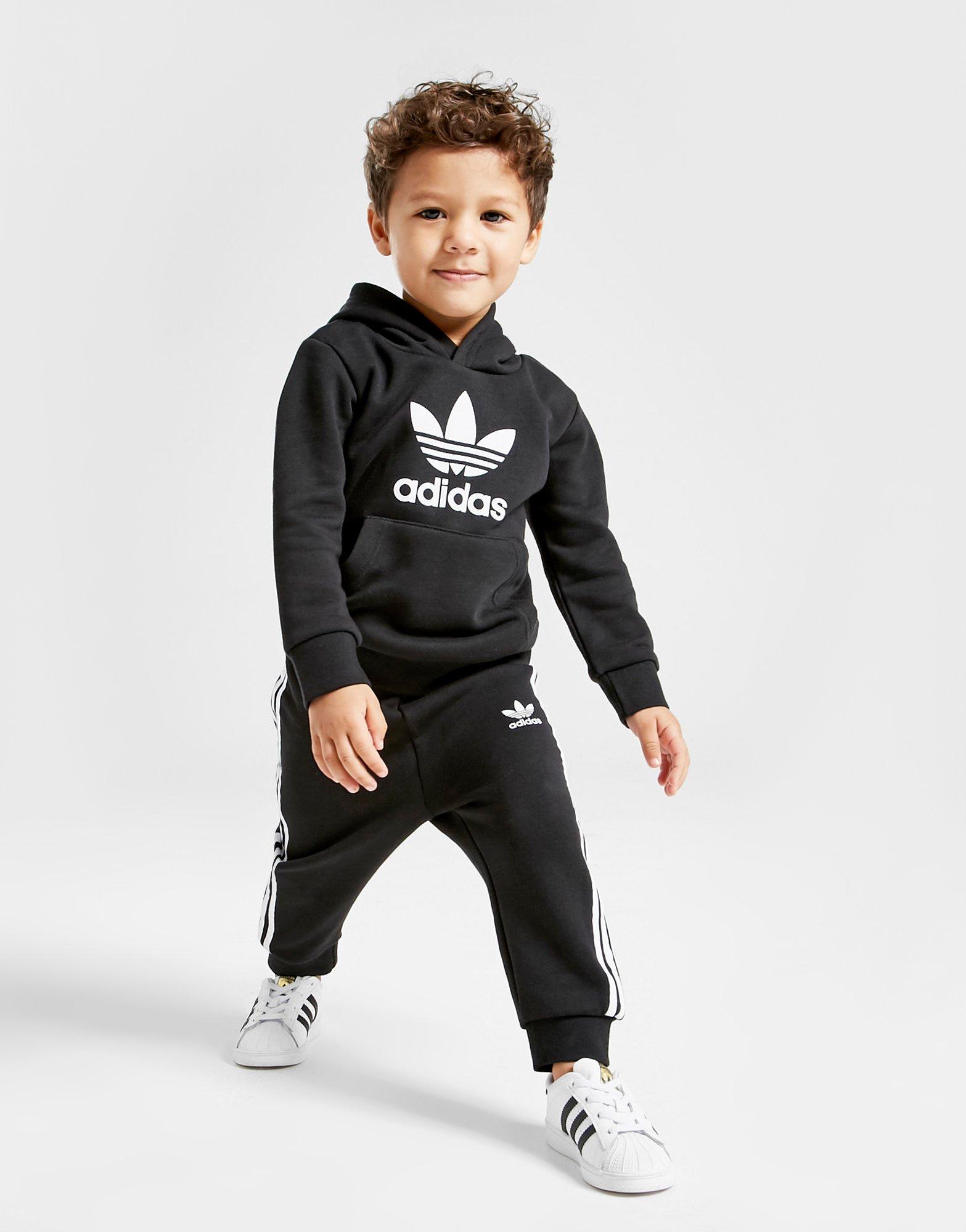 adidas originals logo overhead hooded tracksuit infant