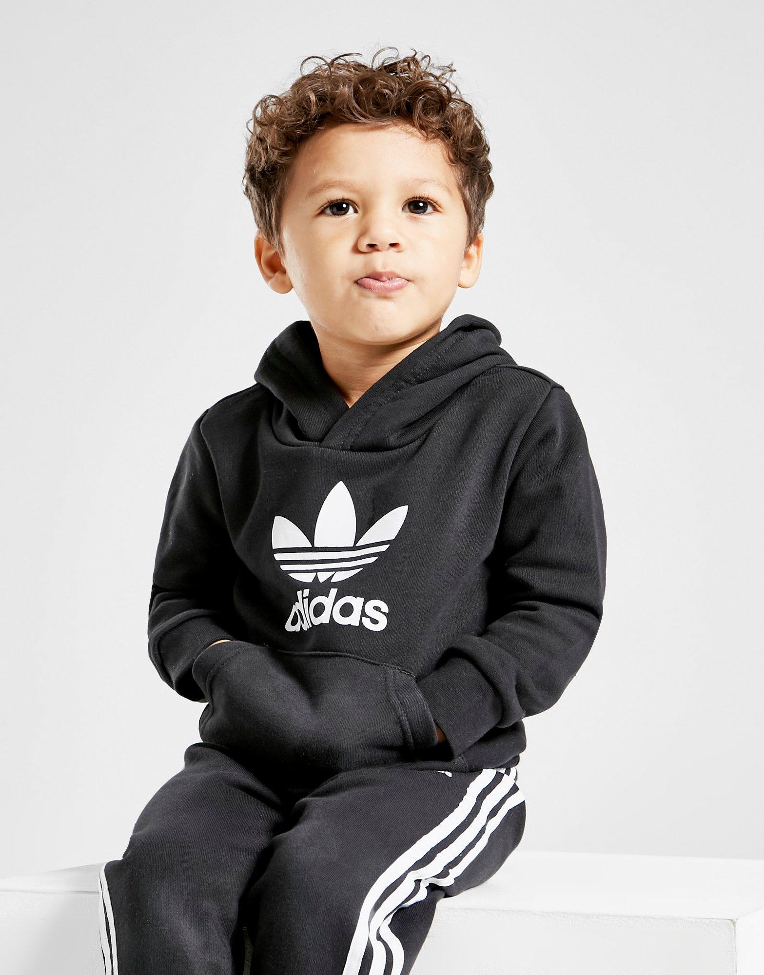 adidas originals logo overhead hooded tracksuit infant