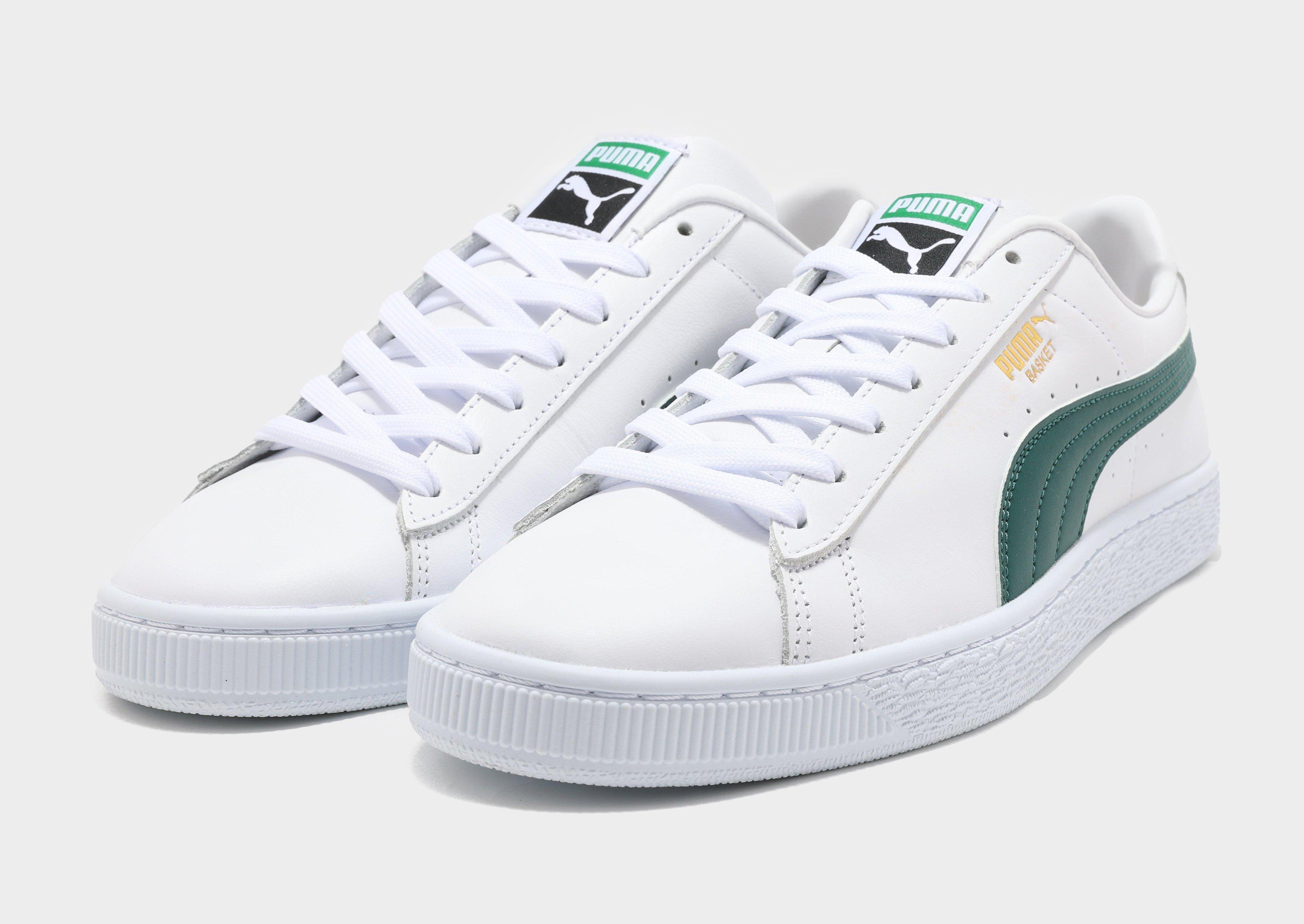 Puma basket classic deals white trainers womens