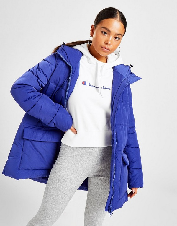 Buy Champion Script Hood Long Padded Jacket Jd Sports