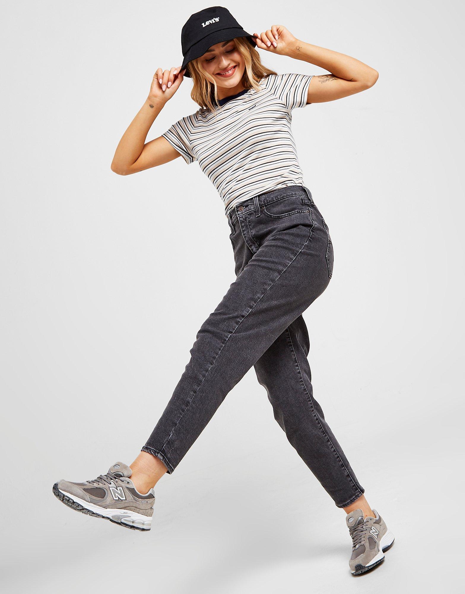 Zwart Levis Mom Jeans Dames | JD Sports