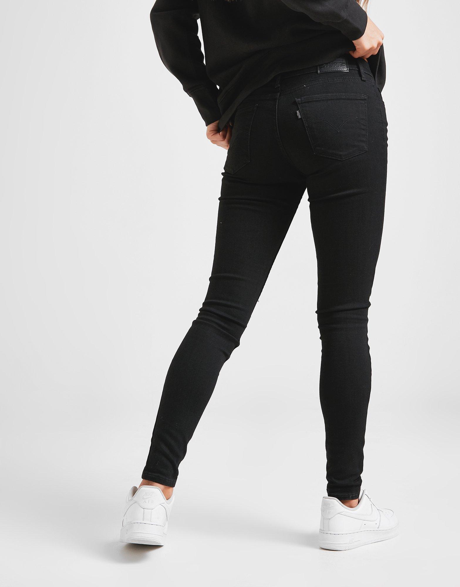 levi black super skinny jeans