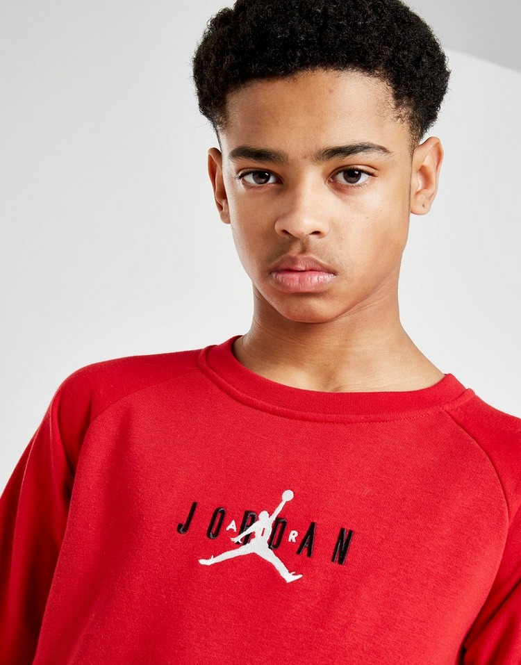 Buy Red Jordan Air Crew Sweatshirt Junior | JD Sports | JD Sports Ireland