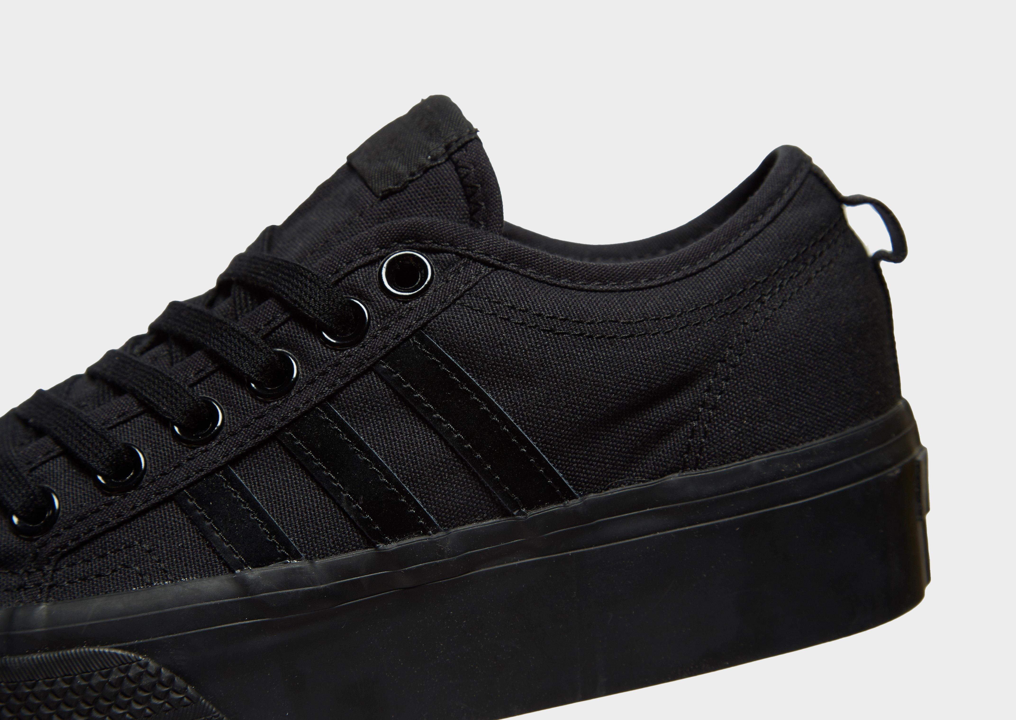 adidas black nizza trainers