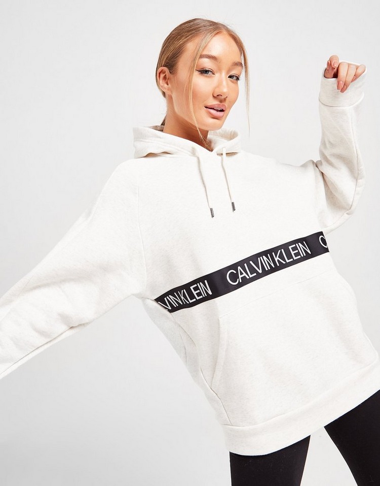 calvin klein tape fleece overhead hoodie