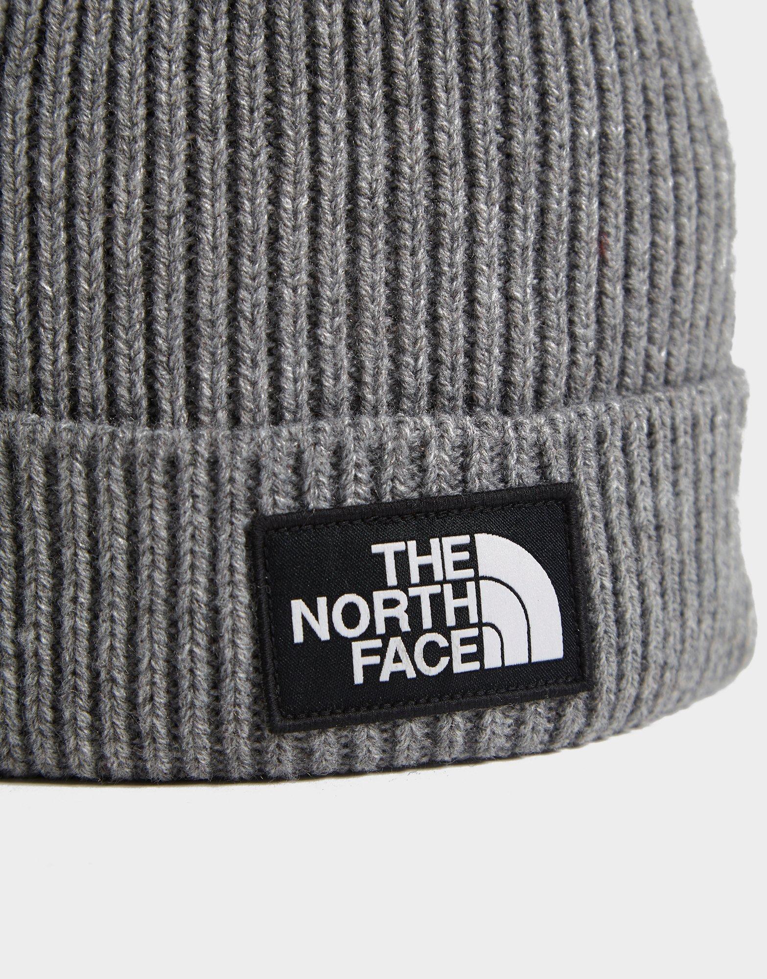 north face beanie grey