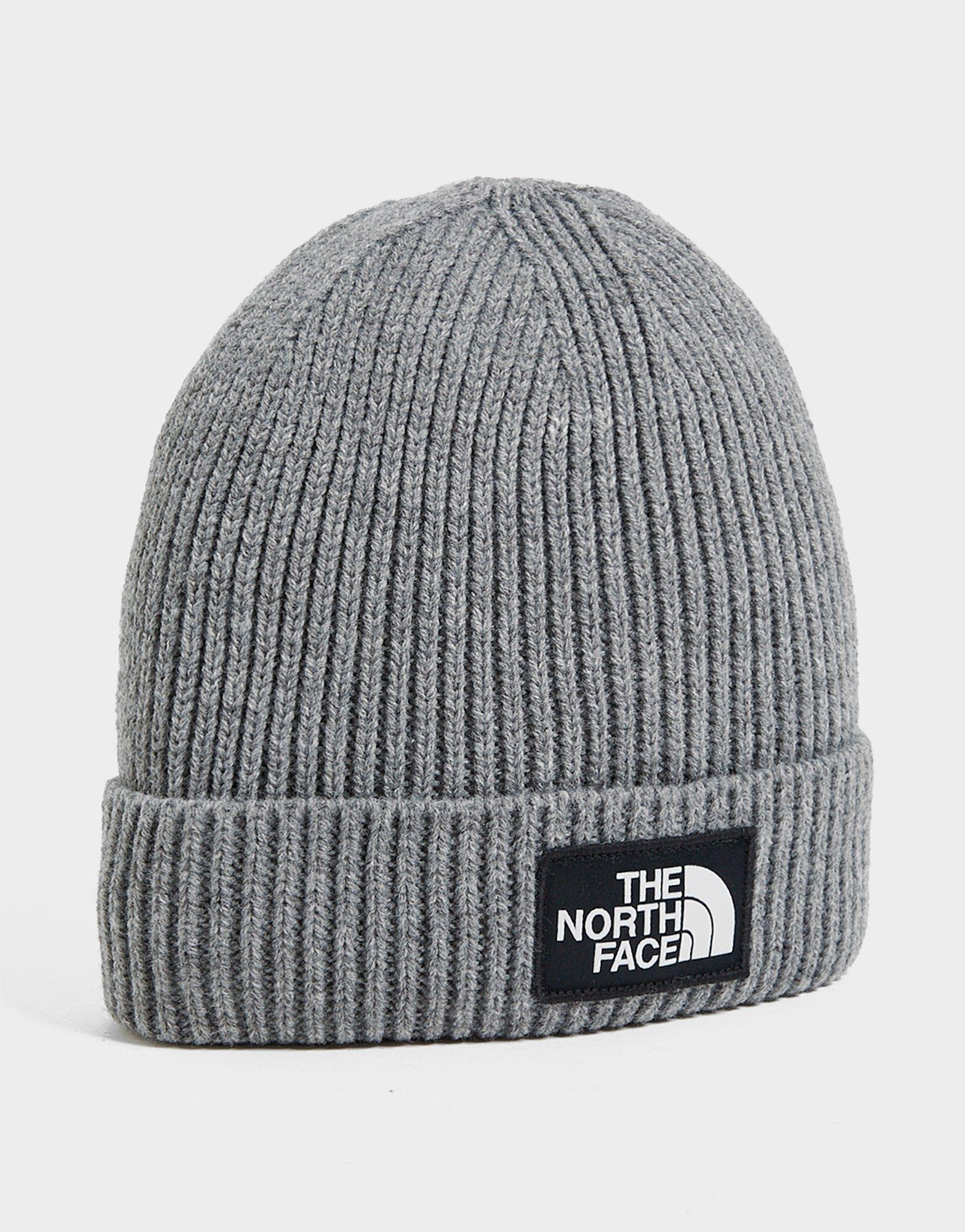 north face grey beanie