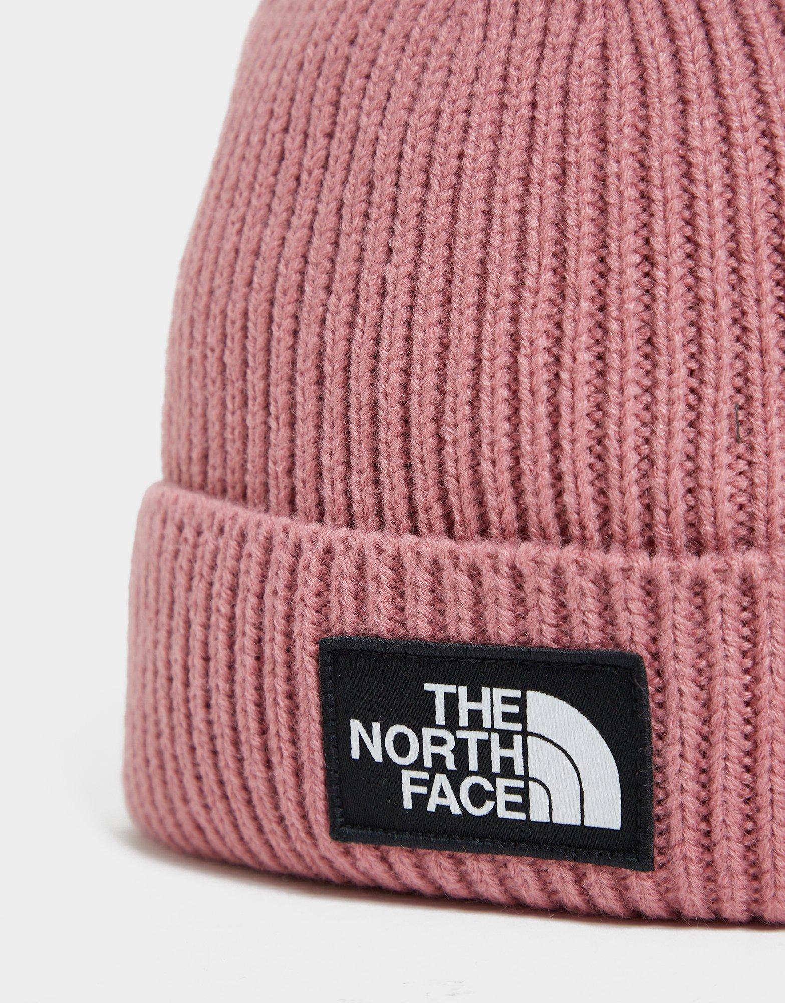 the north face pink beanie