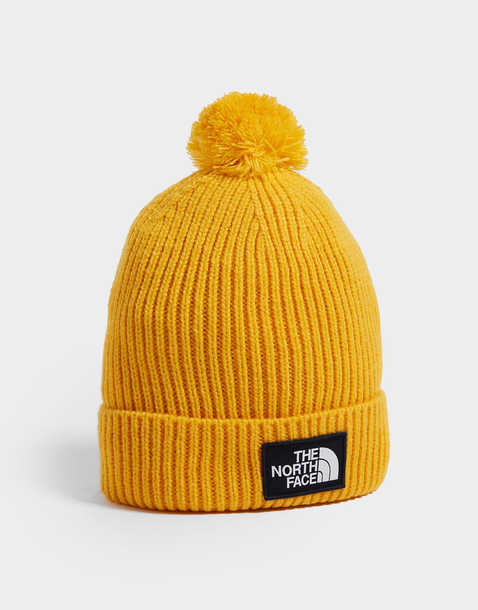 orange north face beanie